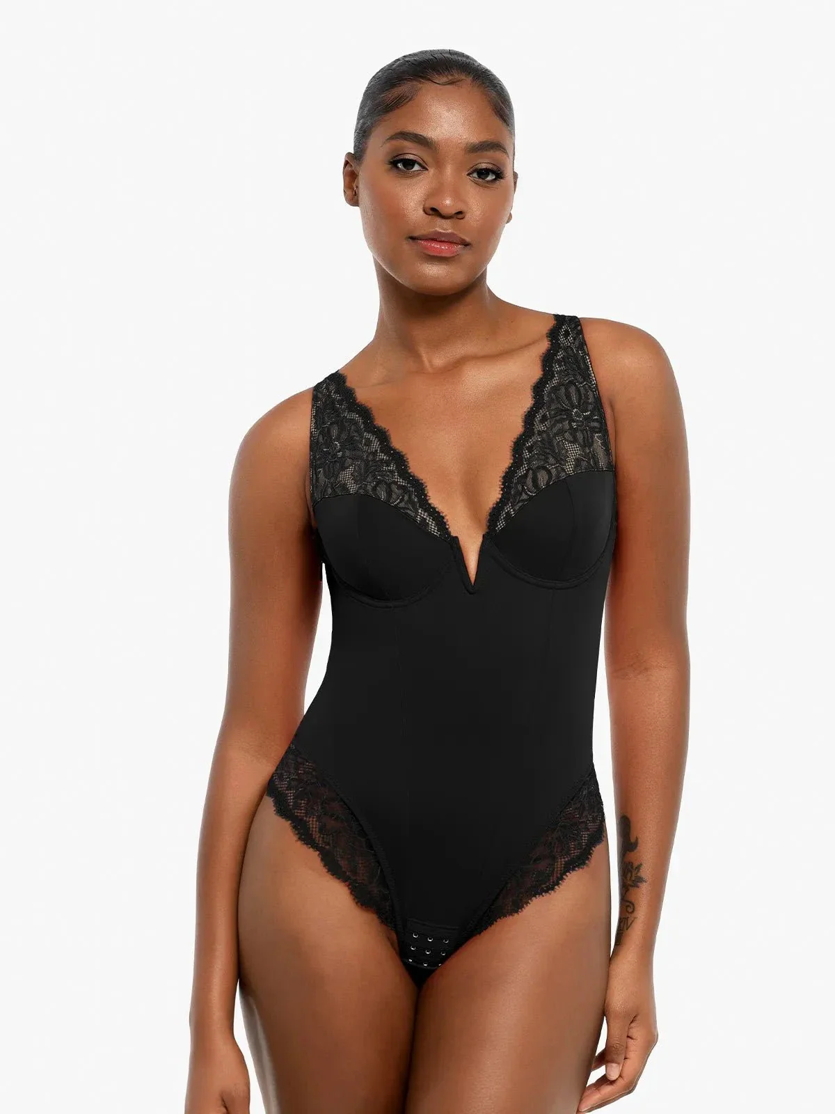 Day To Night Set Tummy Control Bodysuit Built-in Shapewear Pants - Image 35
