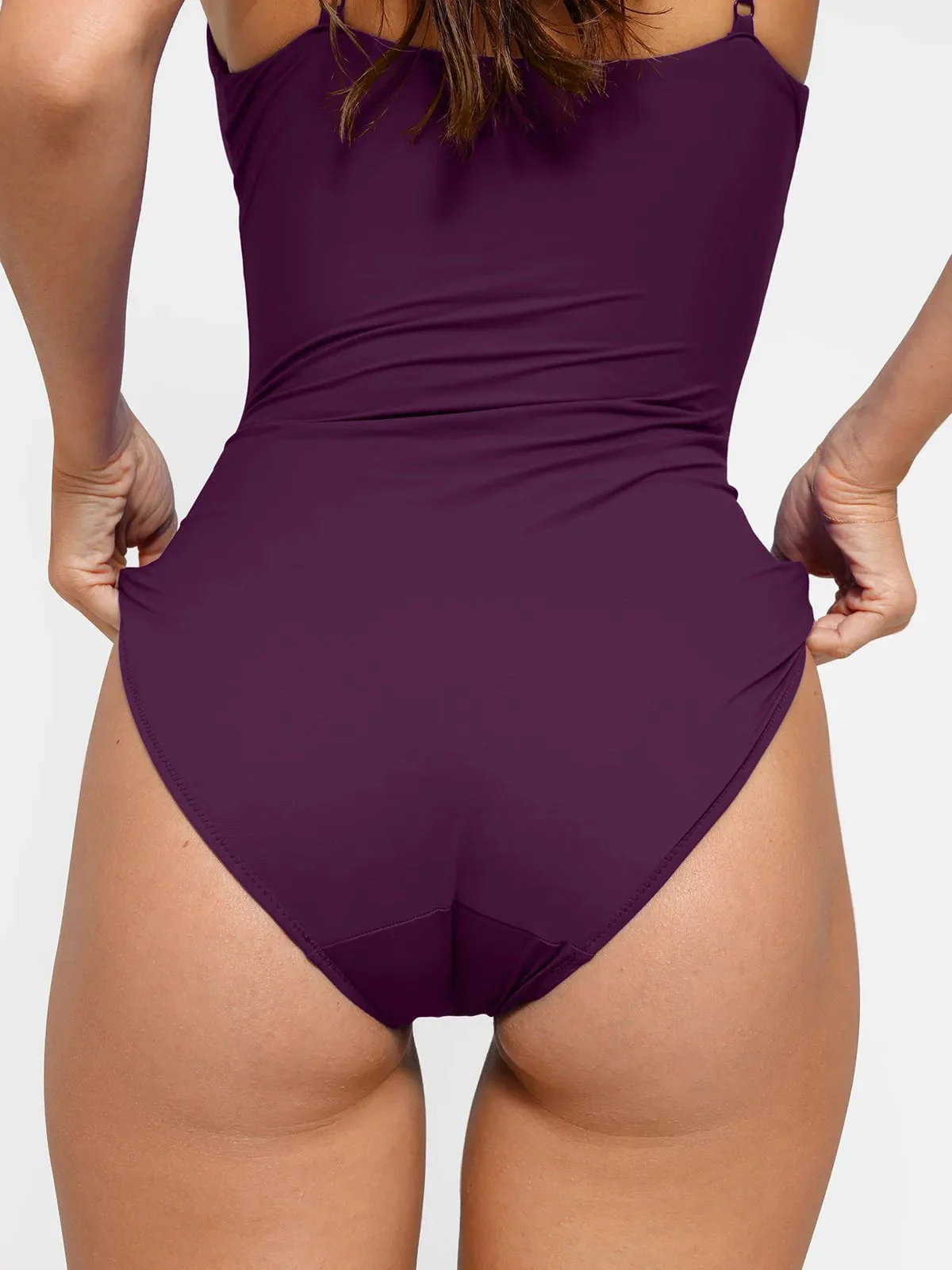 Shapewear Slimming One-Piece Swimsuit Mesh Coverup Set - Image 35