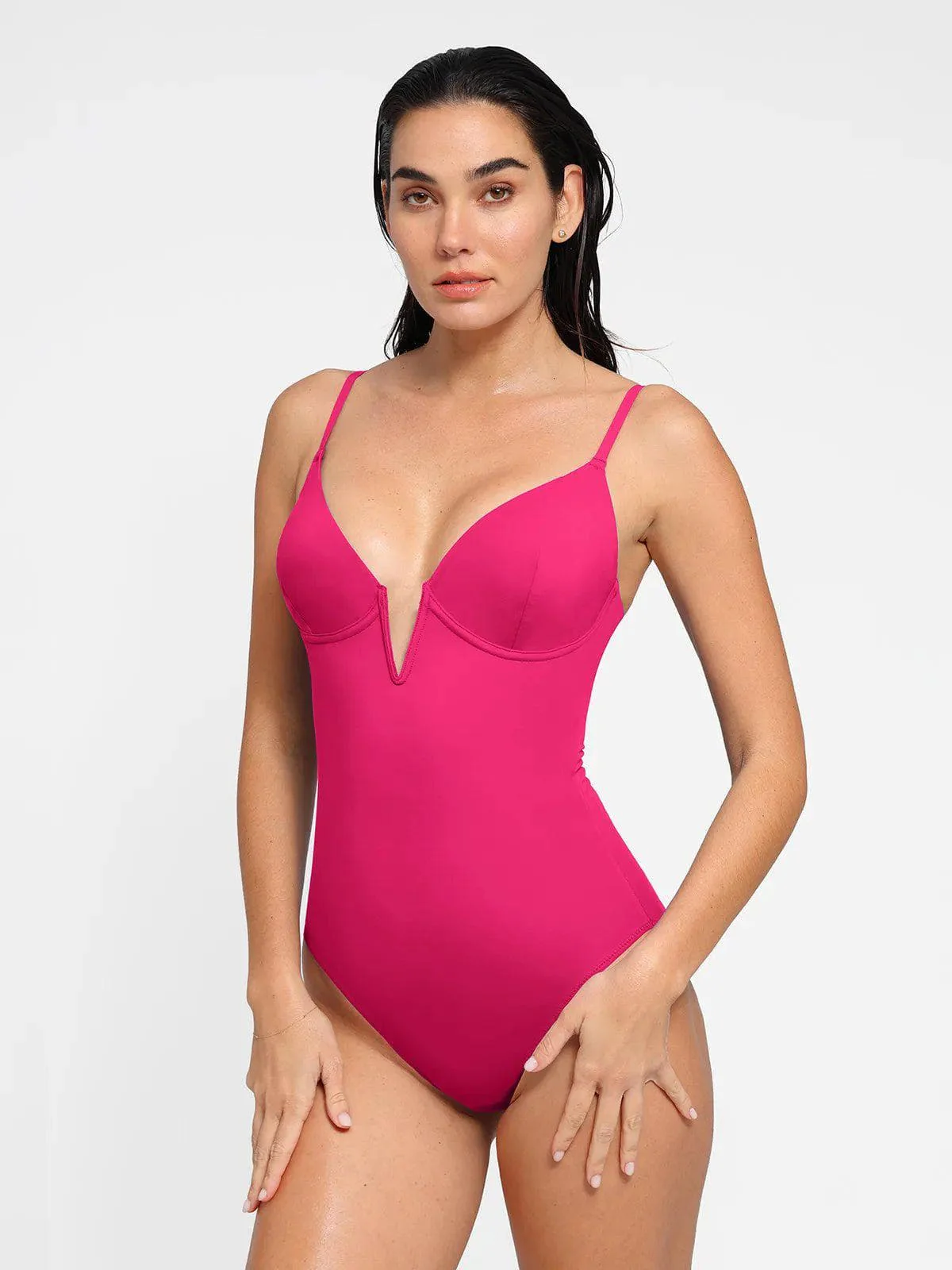 Shapewear Solid Sculpting One-Piece Swimsuit - Image 11