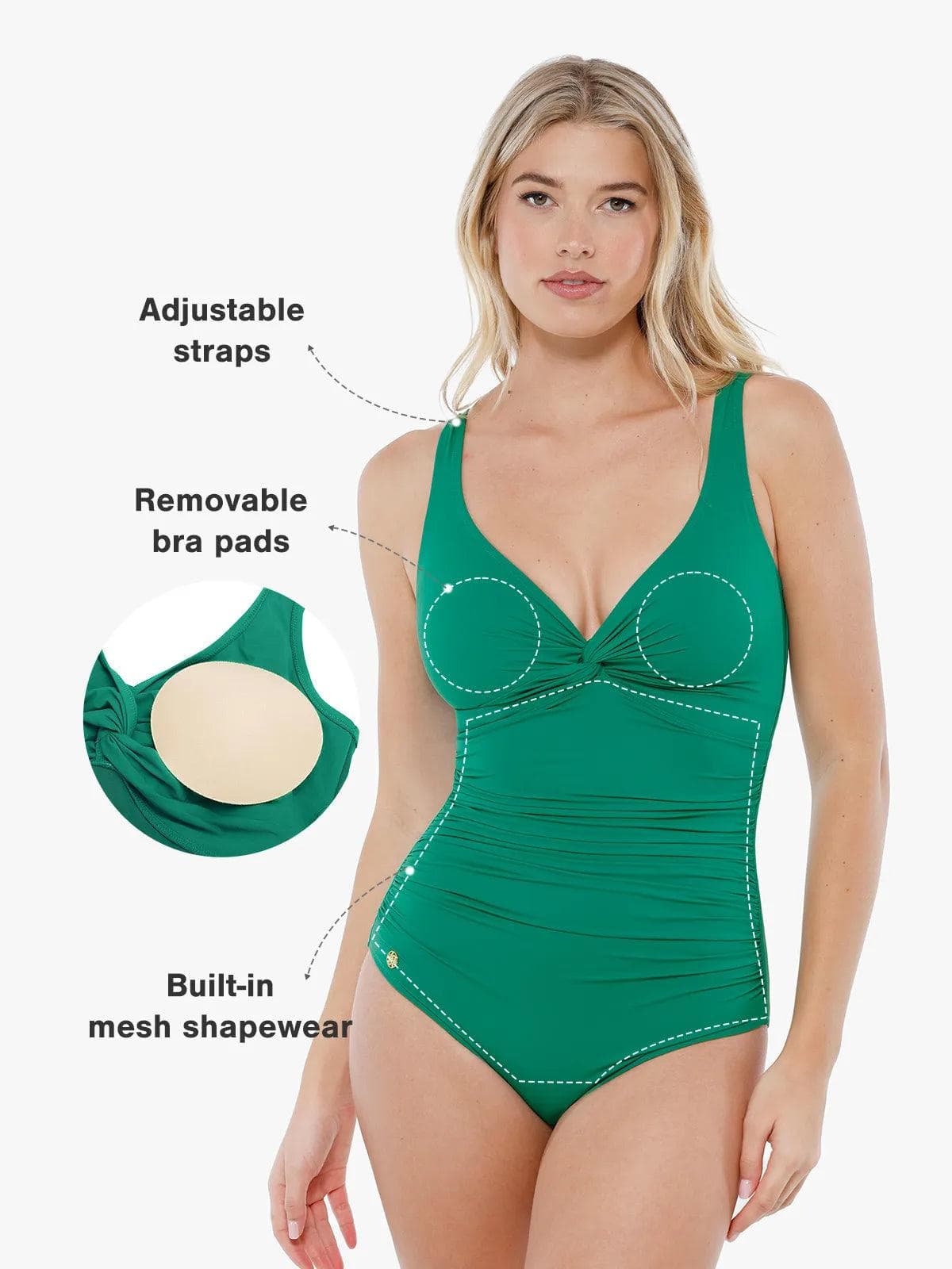 Shapewear Solid Sculpting One-Piece Swimsuit - Image 32