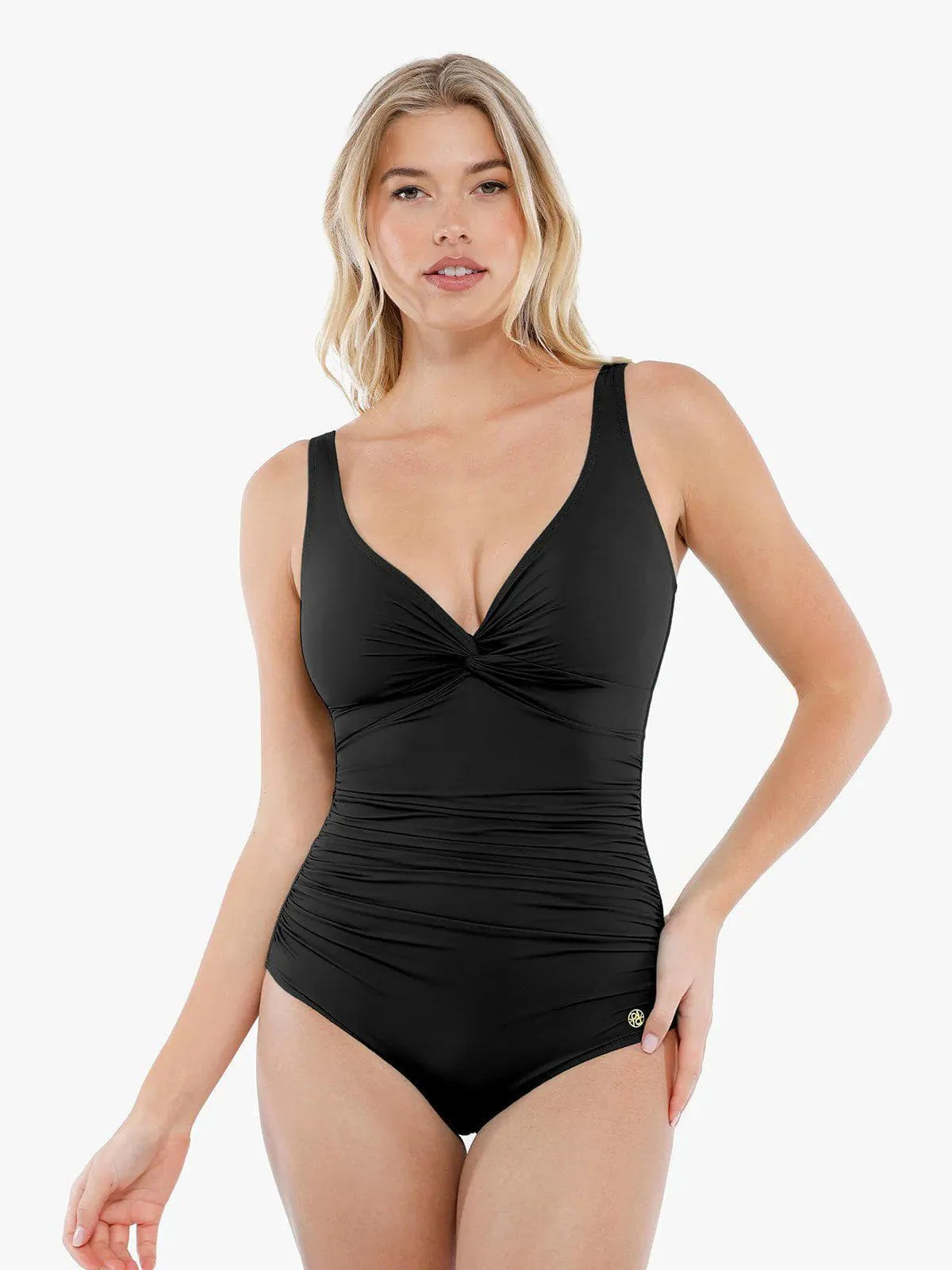 Shapewear Solid Sculpting One-Piece Swimsuit - Image 36