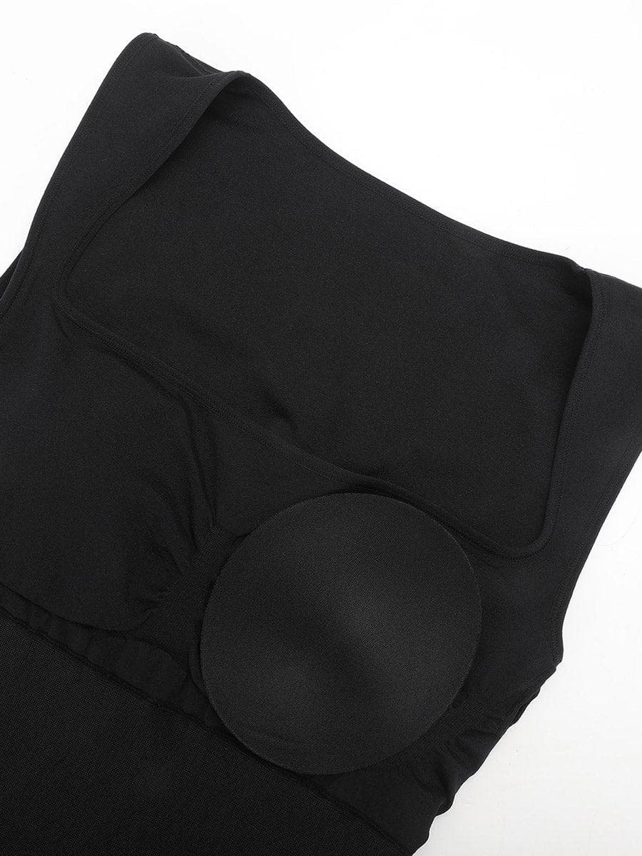 Shapewear Square Neck Sleeveless Slimming Midi Dress - Image 17