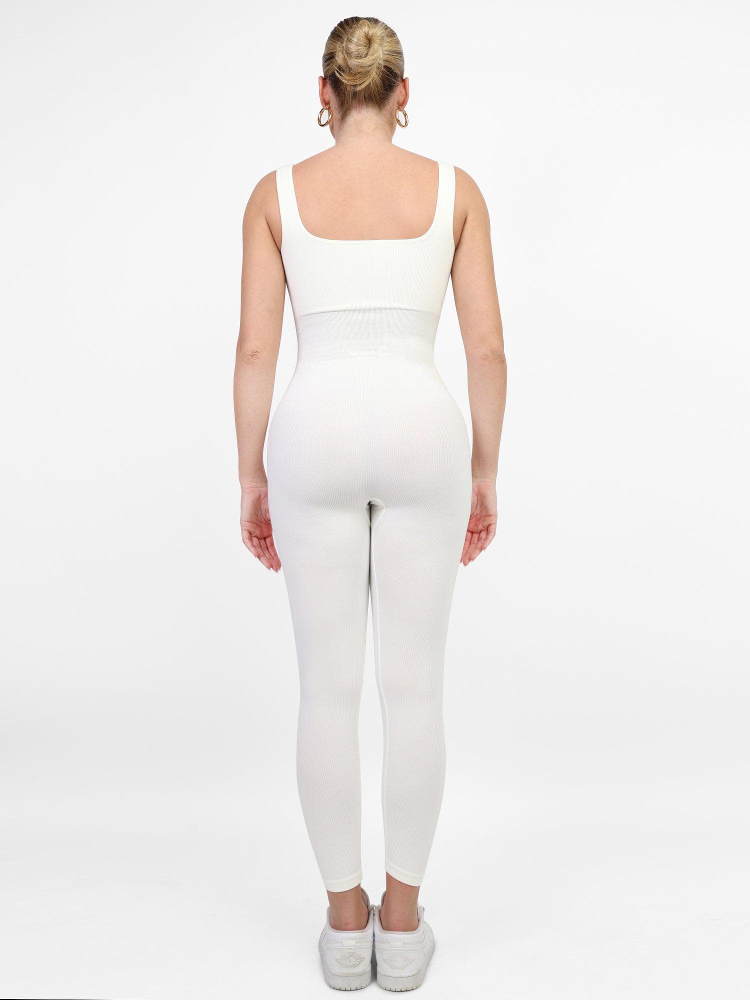 Shapewear Square Neck Seamless Tank Workout Jumpsuit - Image 21