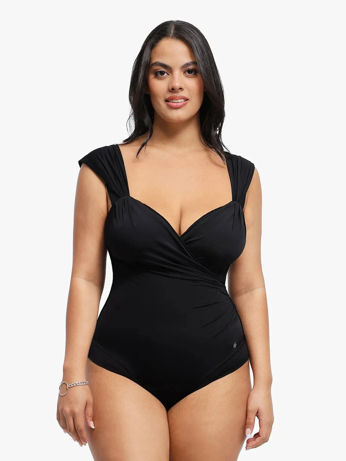 Shapewear Sweet-Heart Neckline Cap Sleeve Bodysuit - Image 11