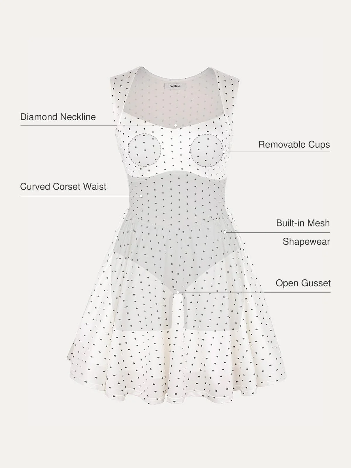 Shapewear Sweetheart Neckline Fit & Flare Mini Dress - Image 10
