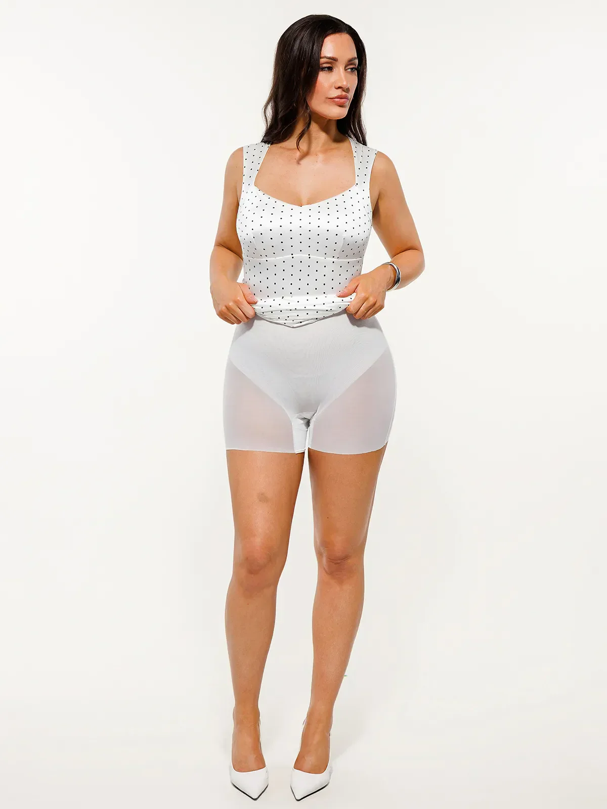 Shapewear Sweetheart Neckline Fit & Flare Mini Dress - Image 11