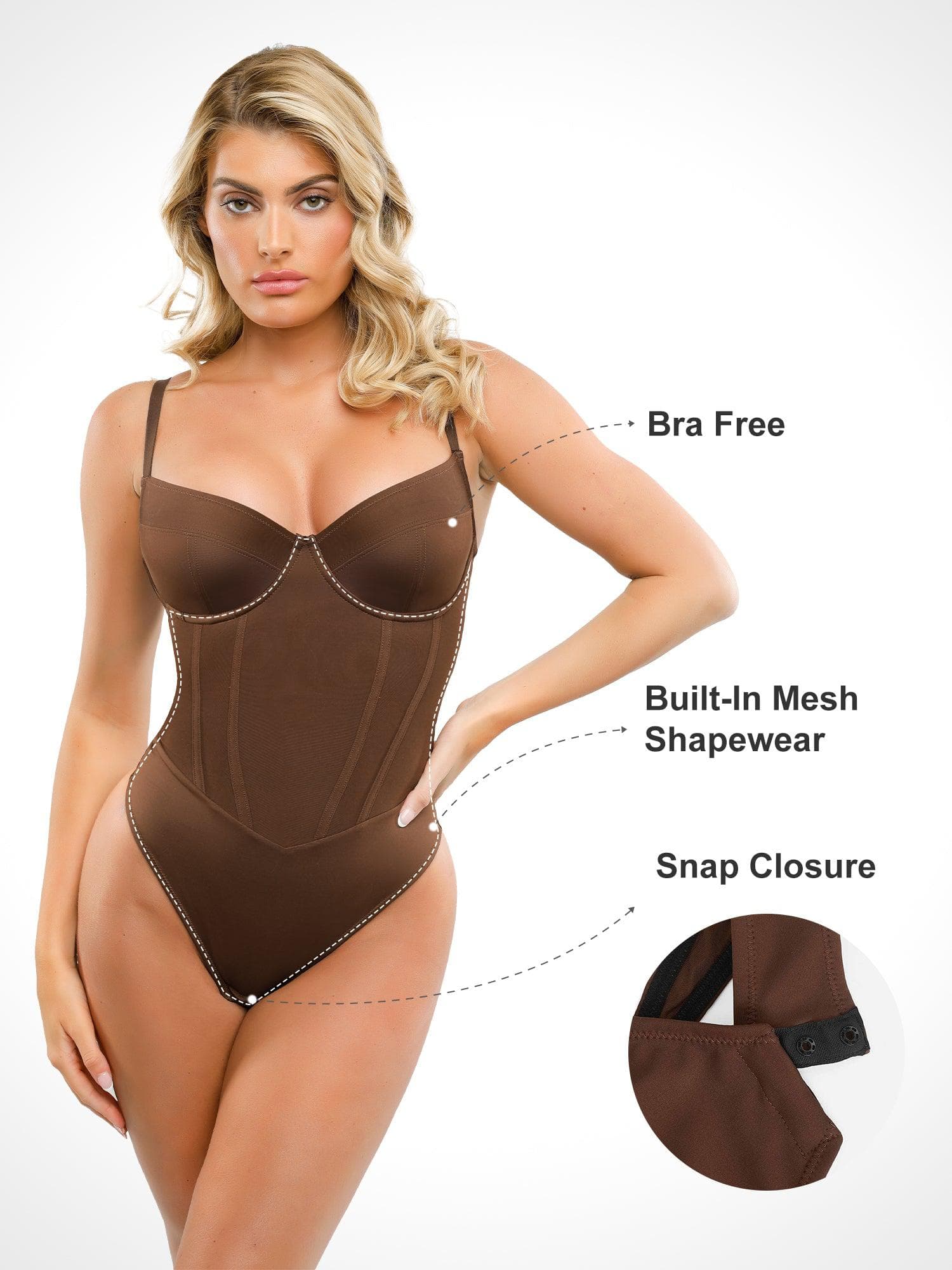 Shapewear Tummy Control Corset Thong Bodysuit - Image 8