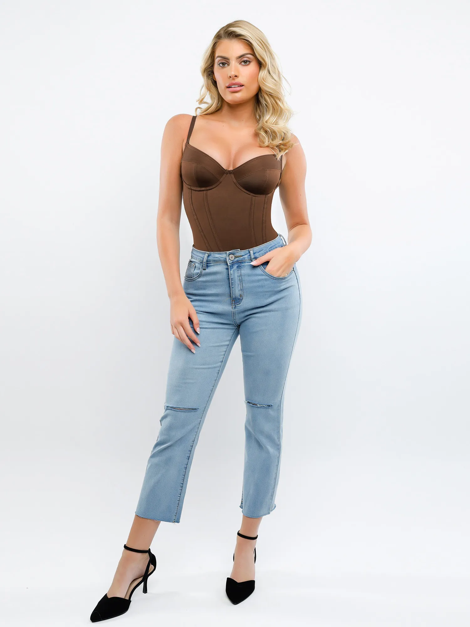 Shapewear Tummy Control Corset Thong Bodysuit - Image 11