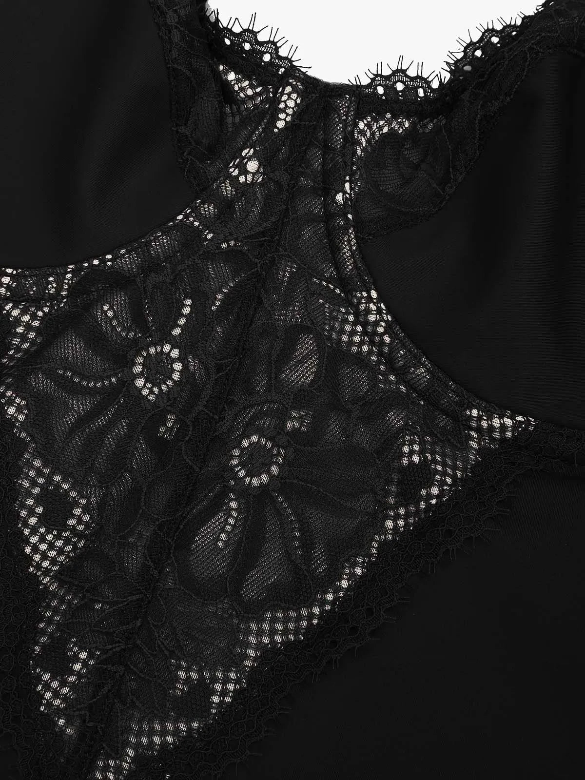 Shapewear Tummy Control Lace Inset Midi Dress - Image 14