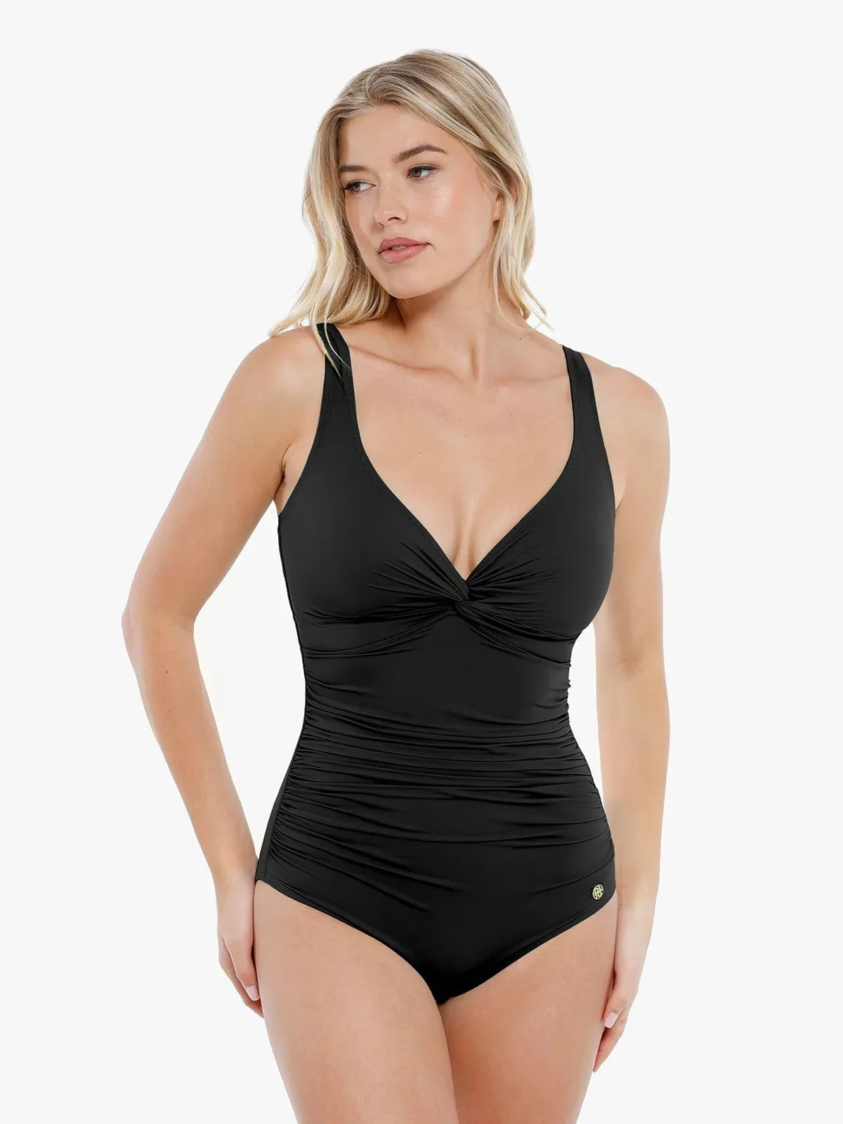 Shapewear Twist Front Ruched Sculpting Swimsuit - Image 13