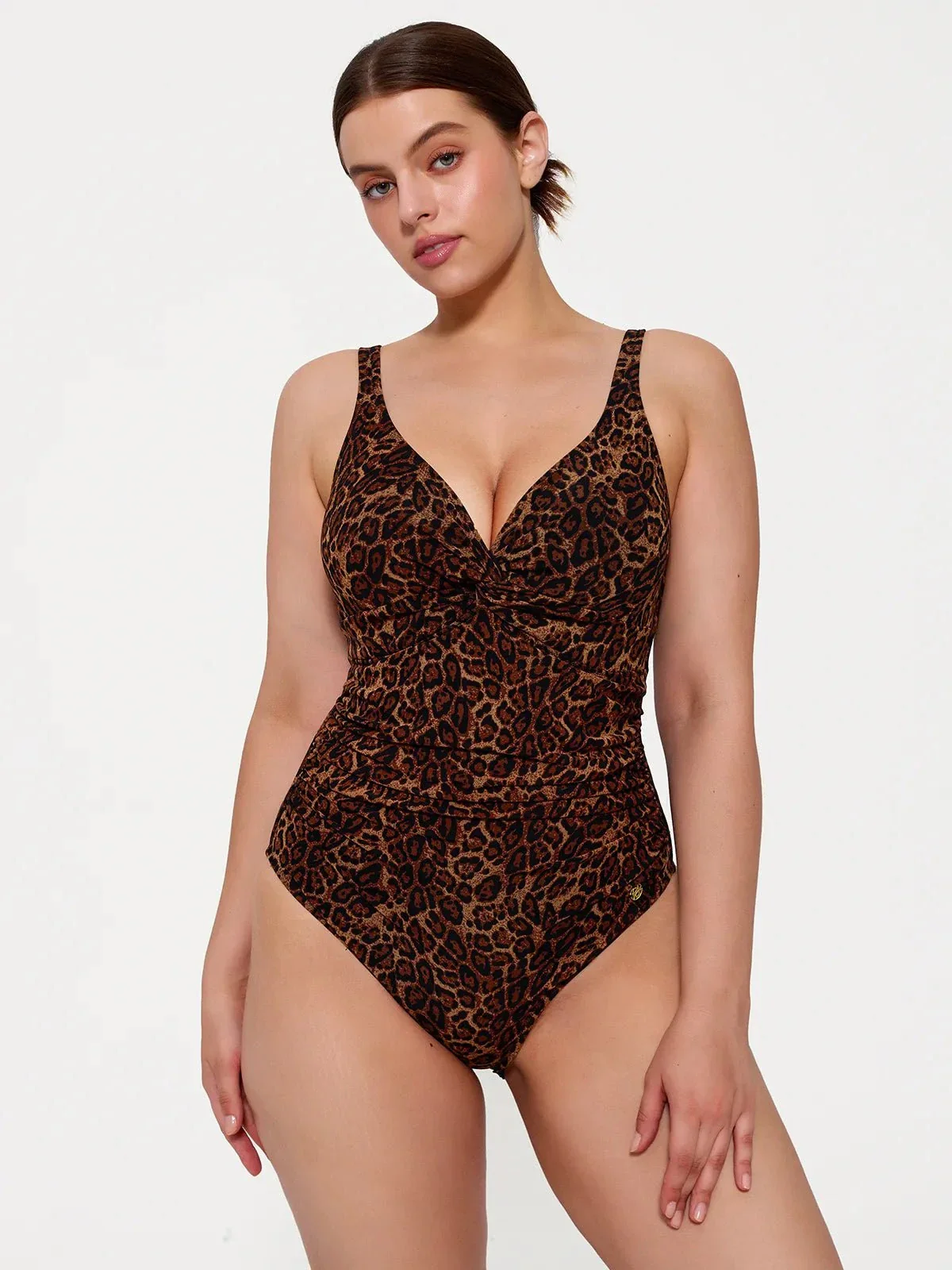 Shapewear Twist Front Ruched Sculpting Swimsuit - Image 2