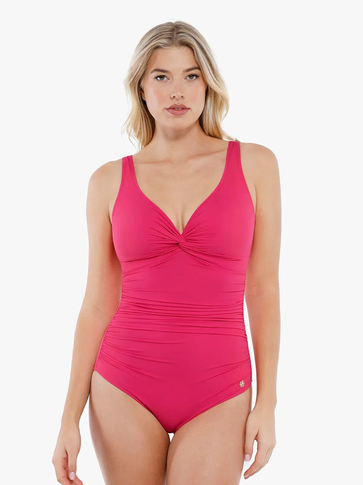 Shapewear Twist Front Ruched Sculpting Swimsuit - Image 21