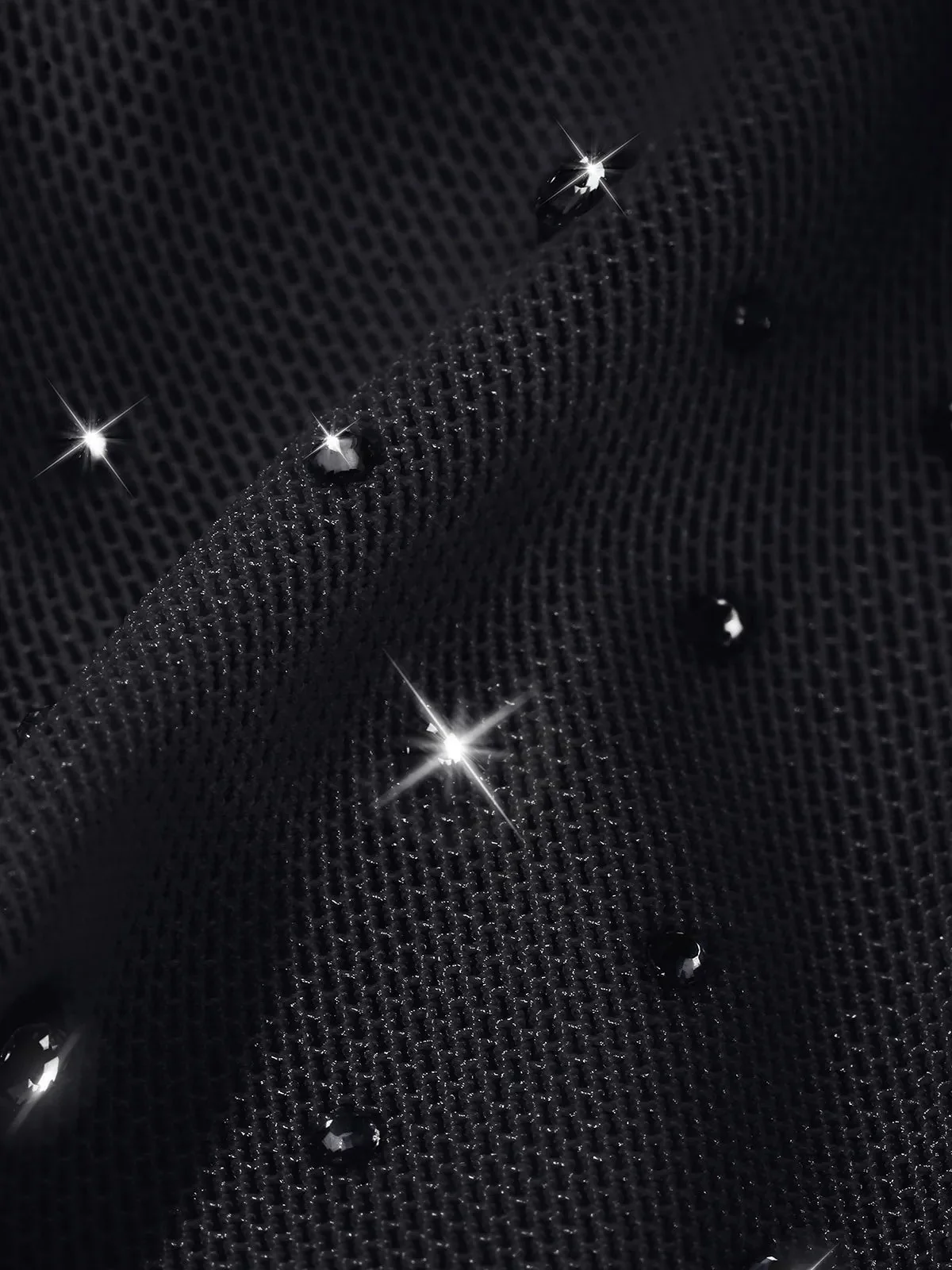Shapewear Two-in-One Heat-Set Crystal Mesh Slim Midi Dress - Image 31