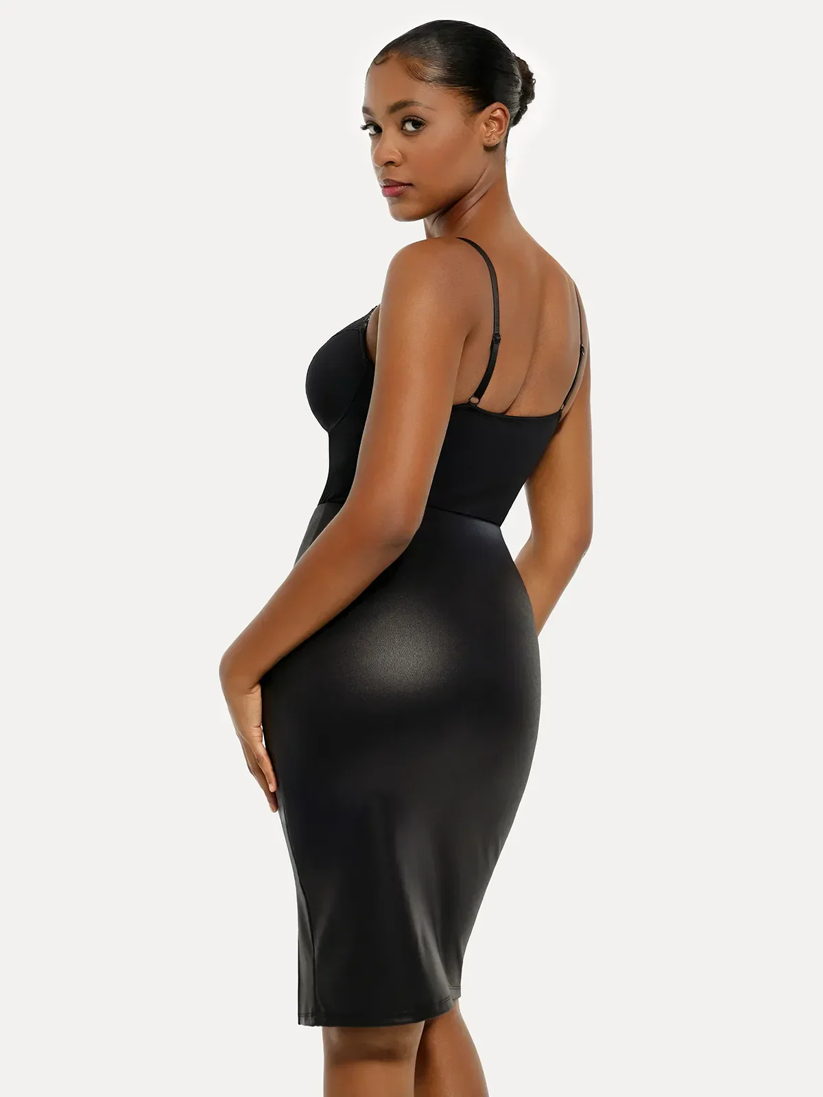 Shapewear Strappy Tummy Control Lace Inset Bodysuit - Image 11