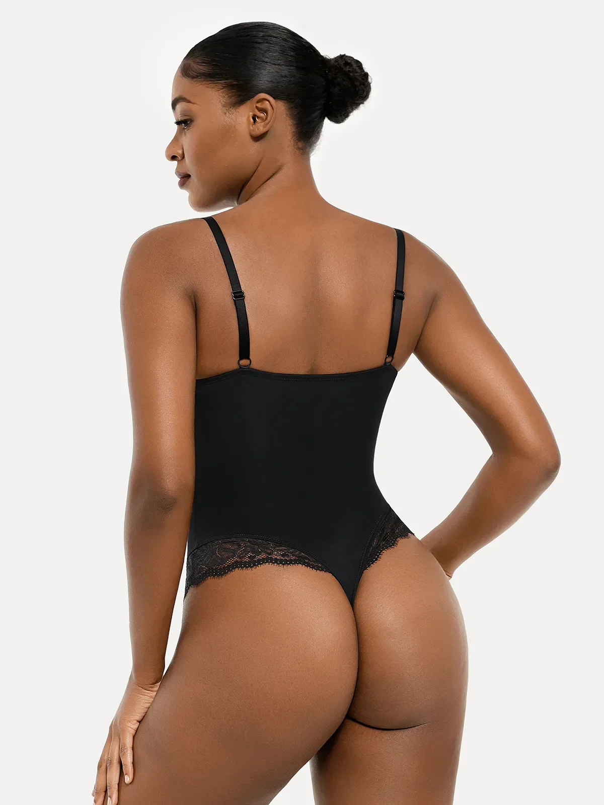 Shapewear Strappy Tummy Control Lace Inset Bodysuit - Image 12