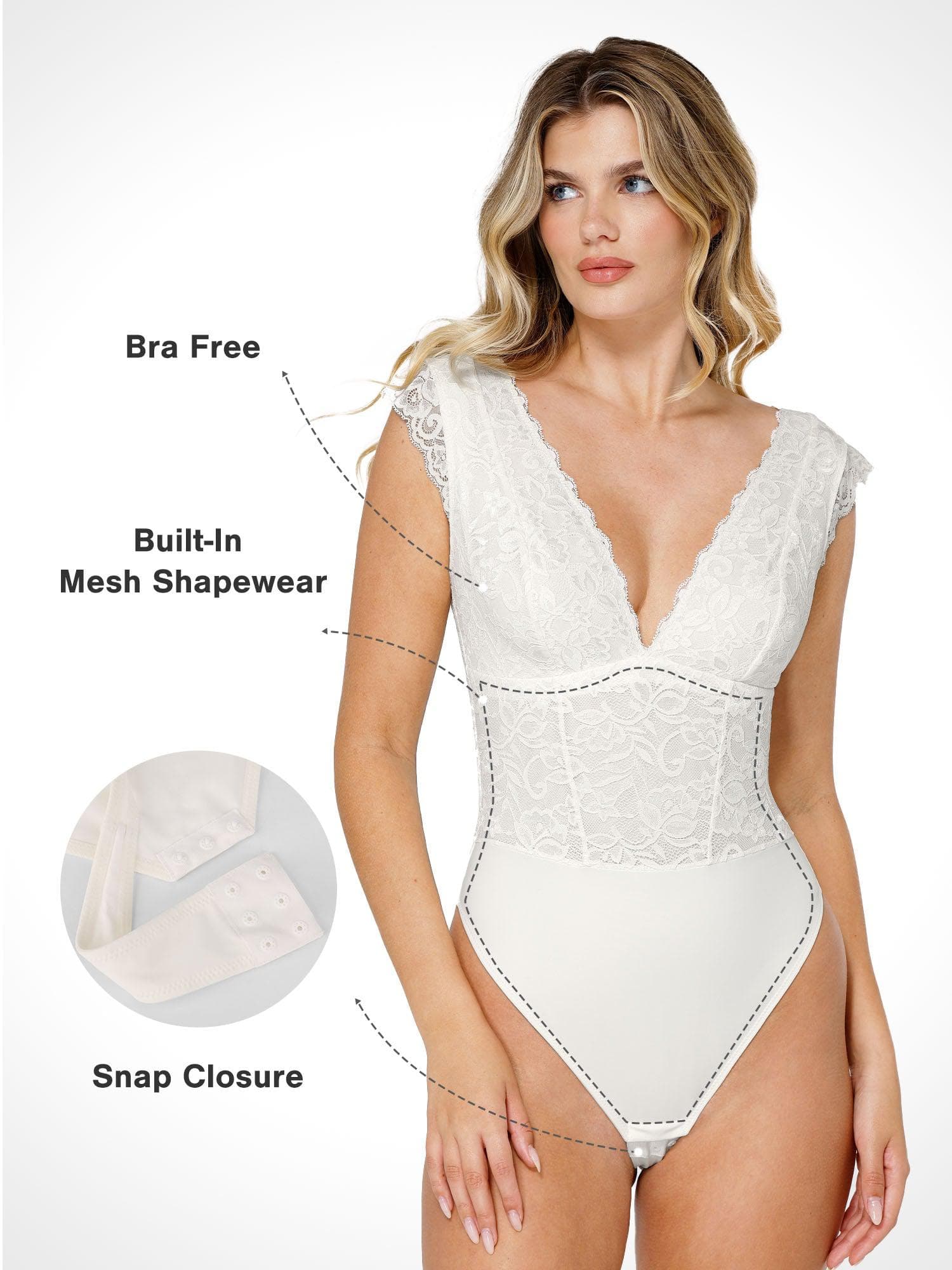 Shapewear Sculpting Lace Bodysuit or Midi Skirt or Shrug - Image 33