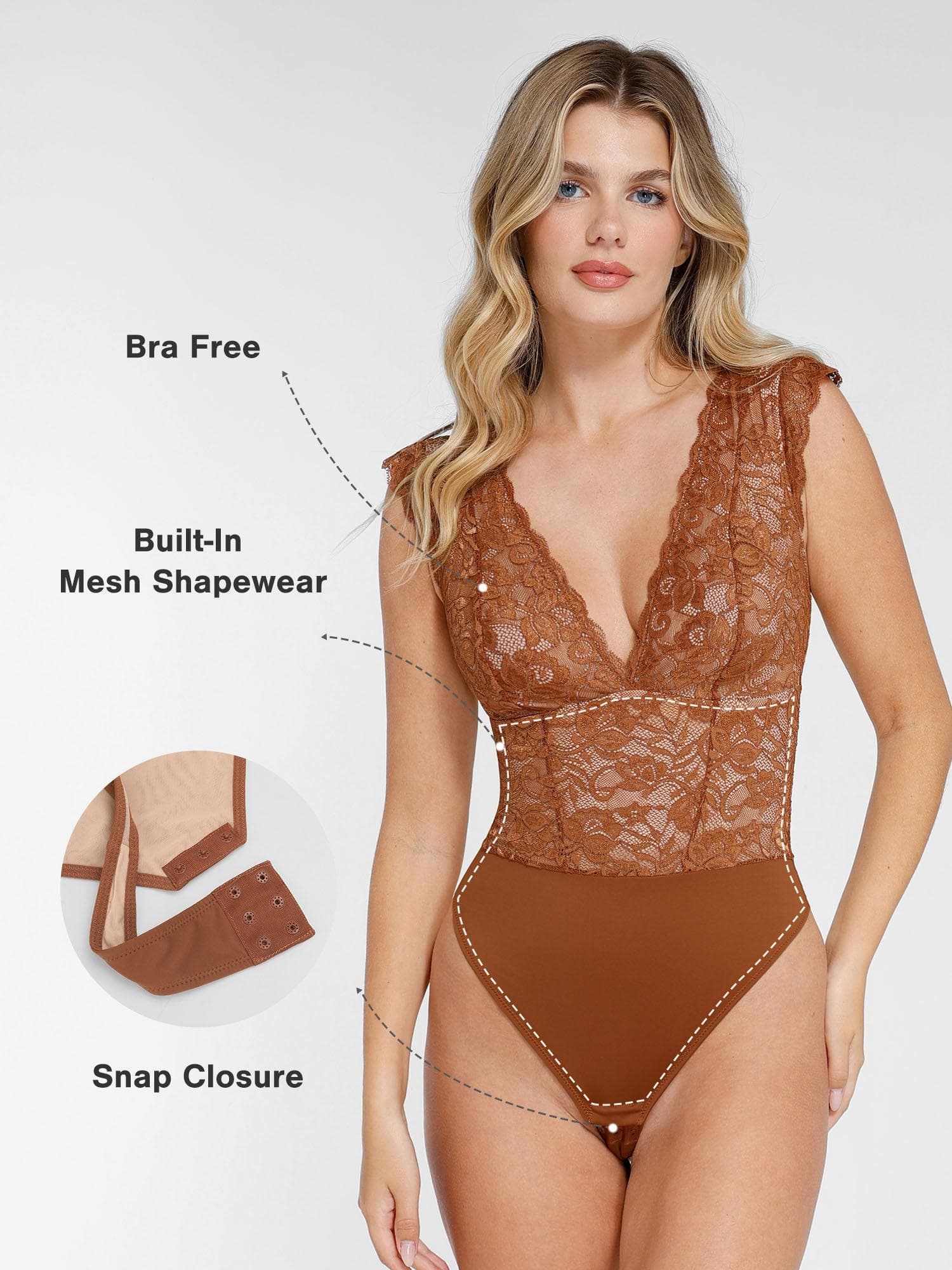 Shapewear Sculpting Lace Bodysuit or Midi Skirt or Shrug - Image 27