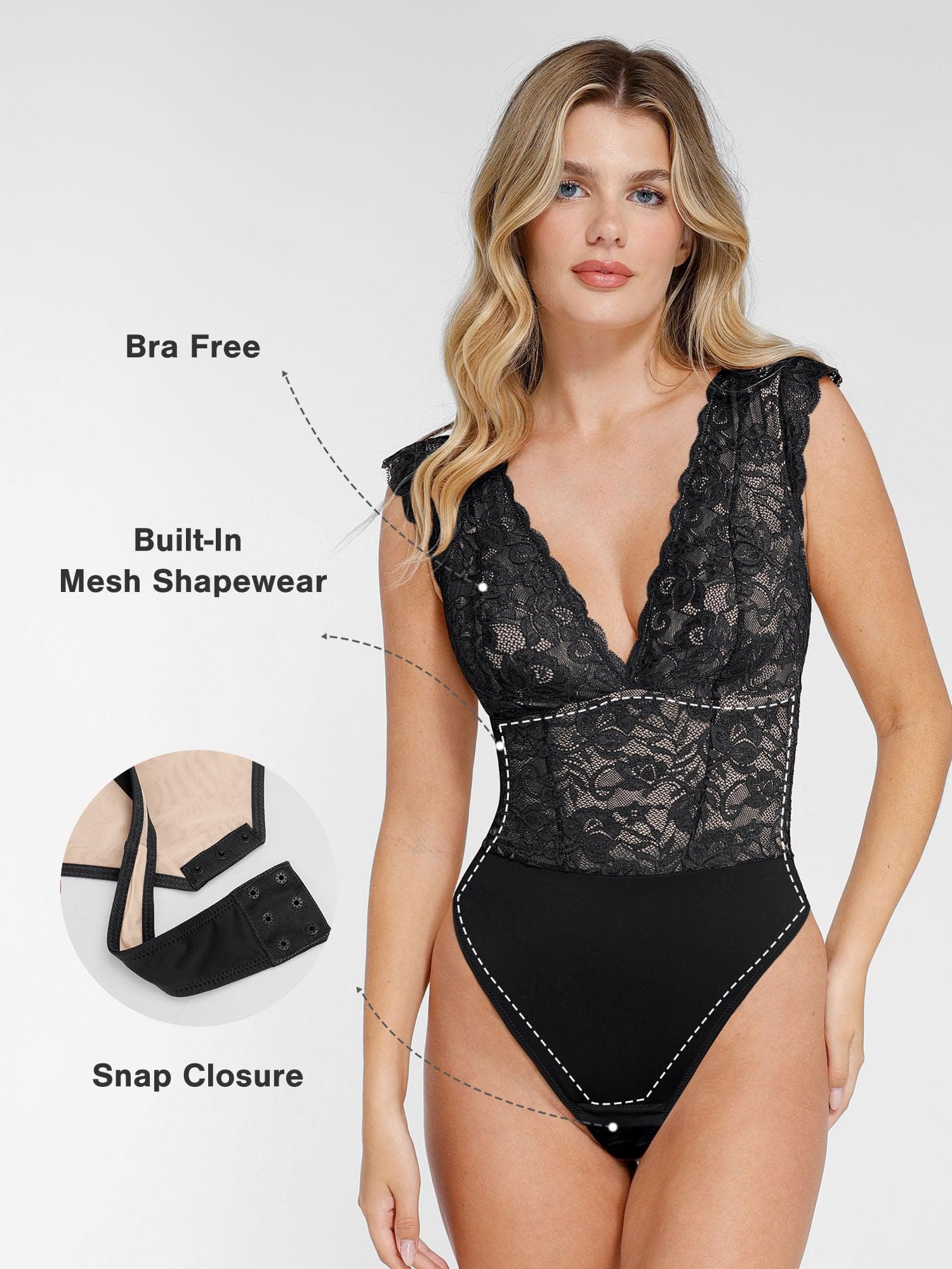 Shapewear Sculpting Lace Bodysuit or Midi Skirt or Shrug - Image 23