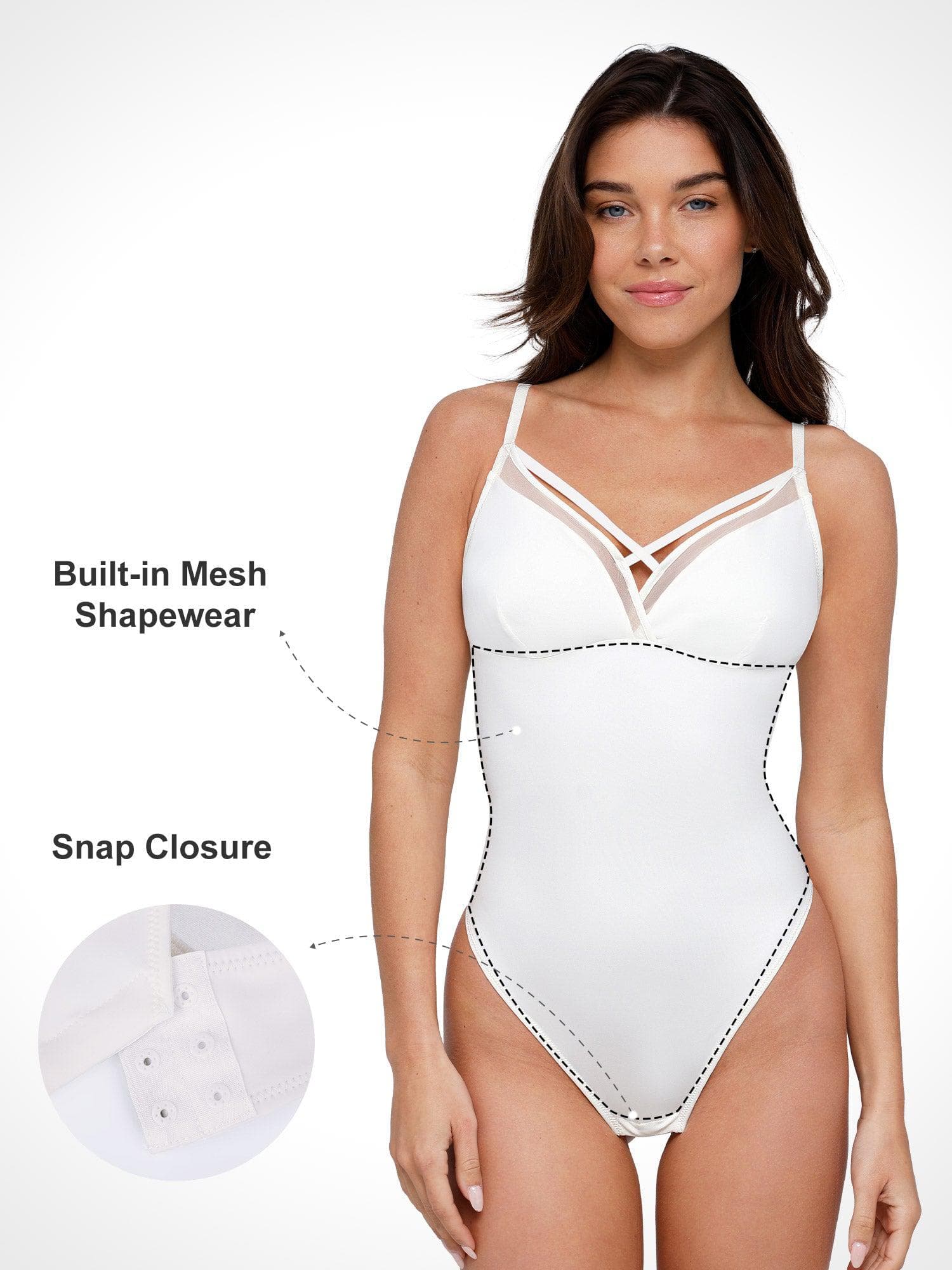 Shapewear Sheer Mesh Sleeveless Tummy Control Bodysuit - Image 17
