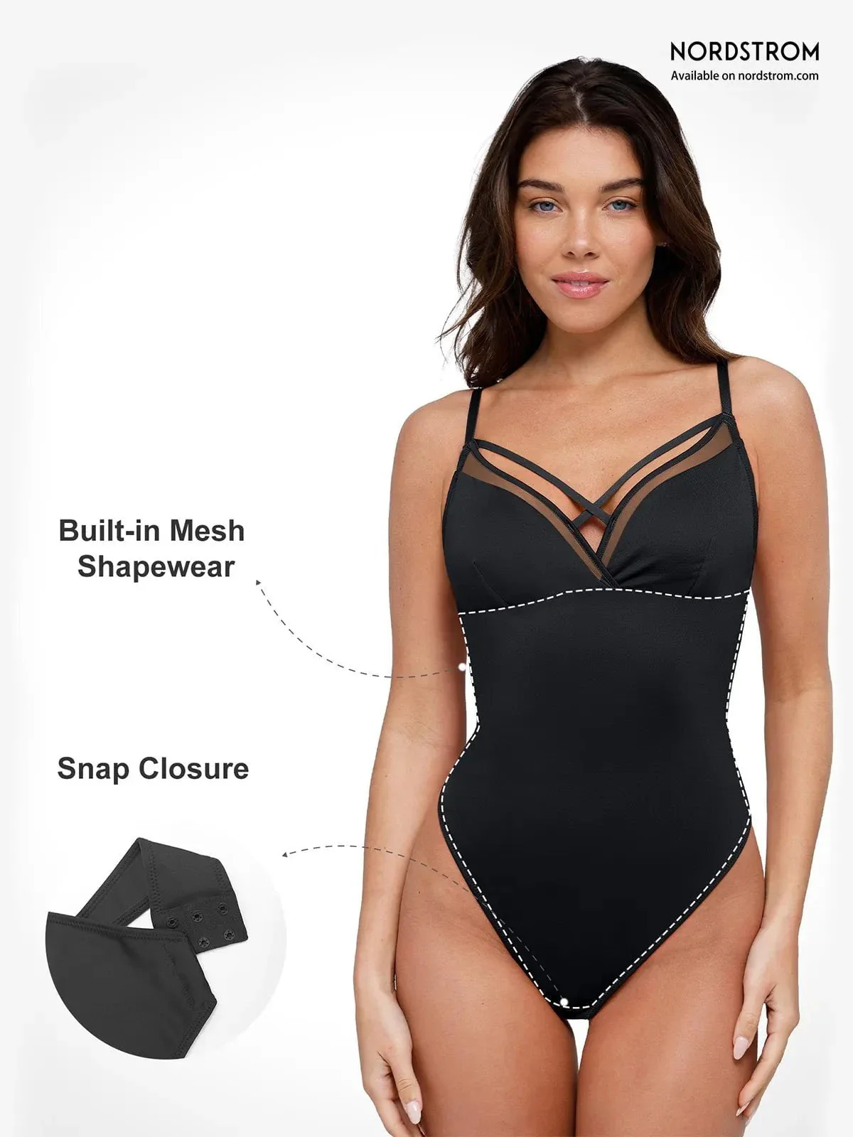 Shapewear Sheer Mesh Sleeveless Tummy Control Bodysuit - Image 2