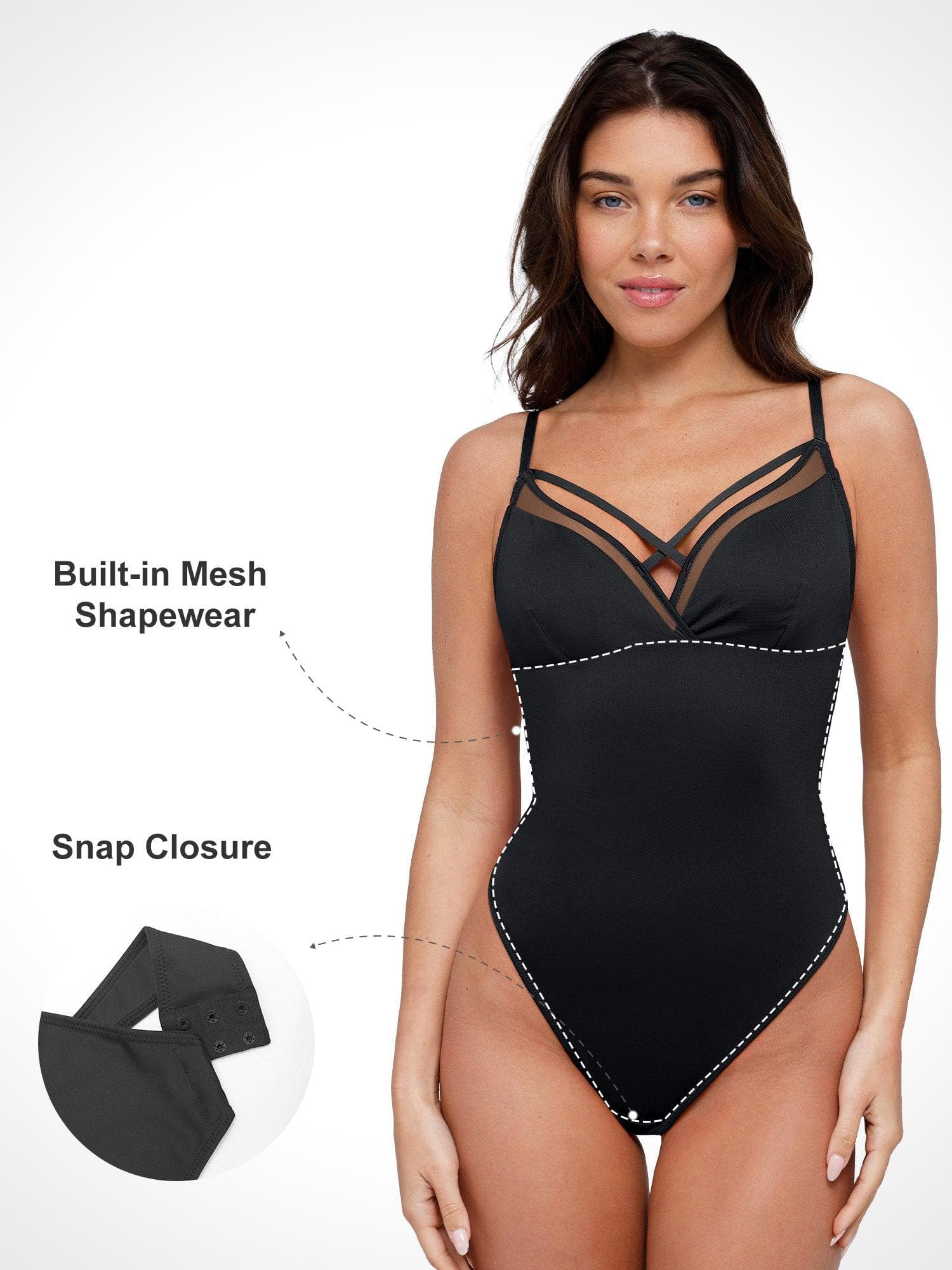 Shapewear Illusion Mesh Slimming Thong Bodysuits - Image 19