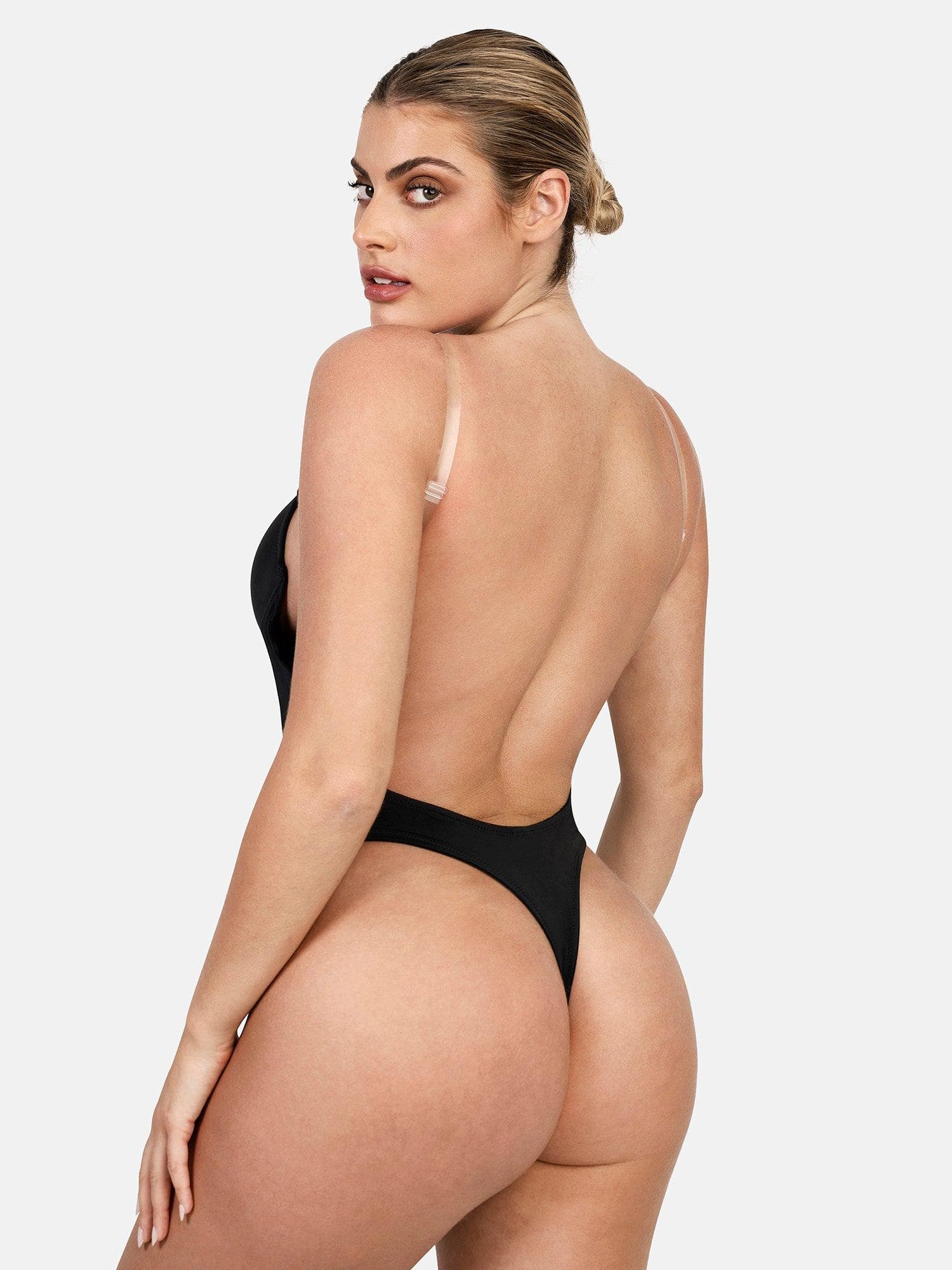 Shapewear Halter Strap Deep U Sculpting Backless Bodysuit - Image 10