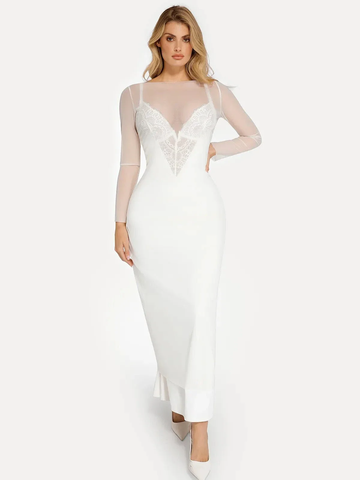 Long Sleeve Sheer Mesh Maxi Cover-Up - Image 16