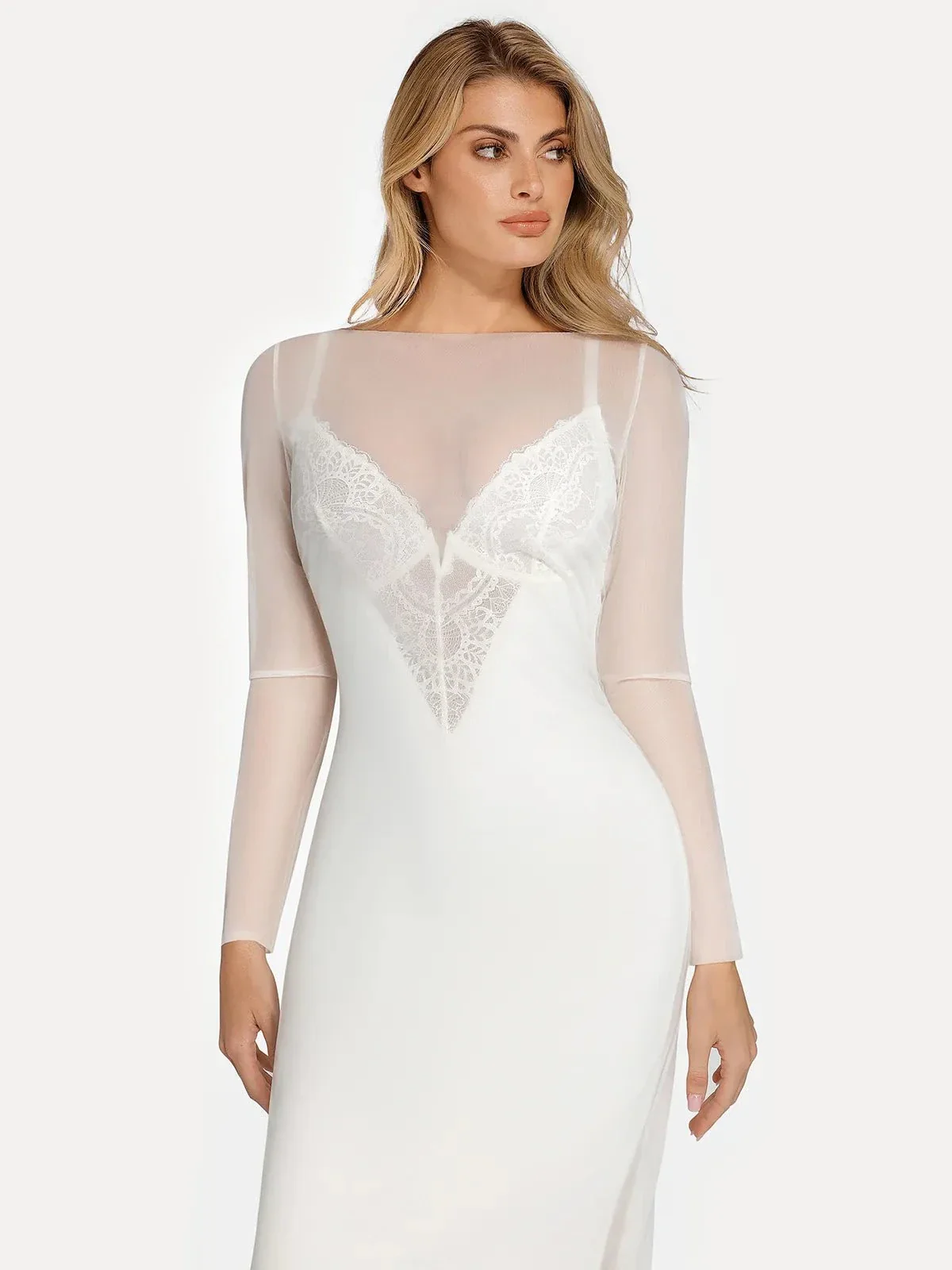 Long Sleeve Sheer Mesh Maxi Cover-Up - Image 17