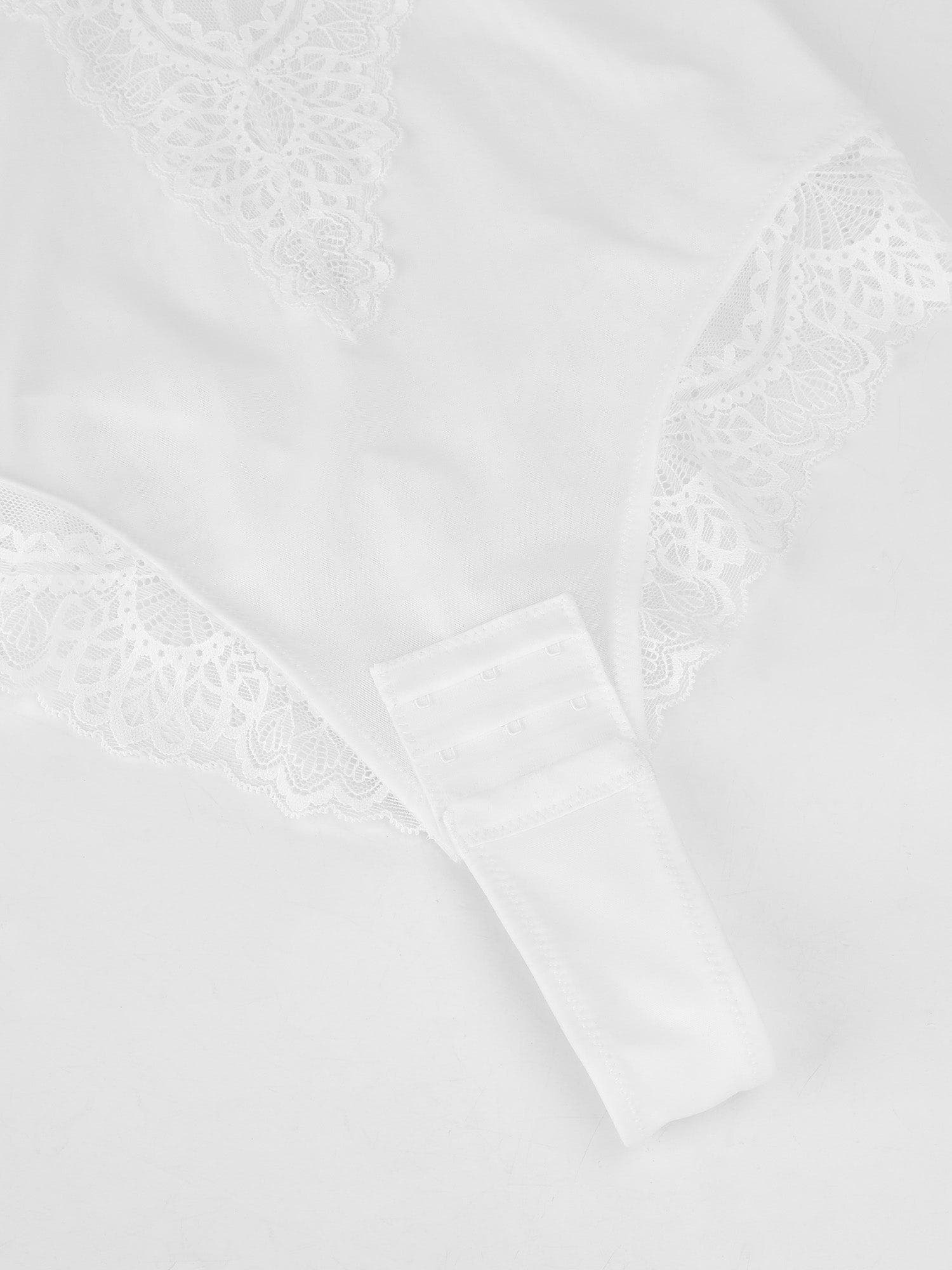 Shapewear Full Coverage Plunging Lace Slimming Bodysuit - Image 20