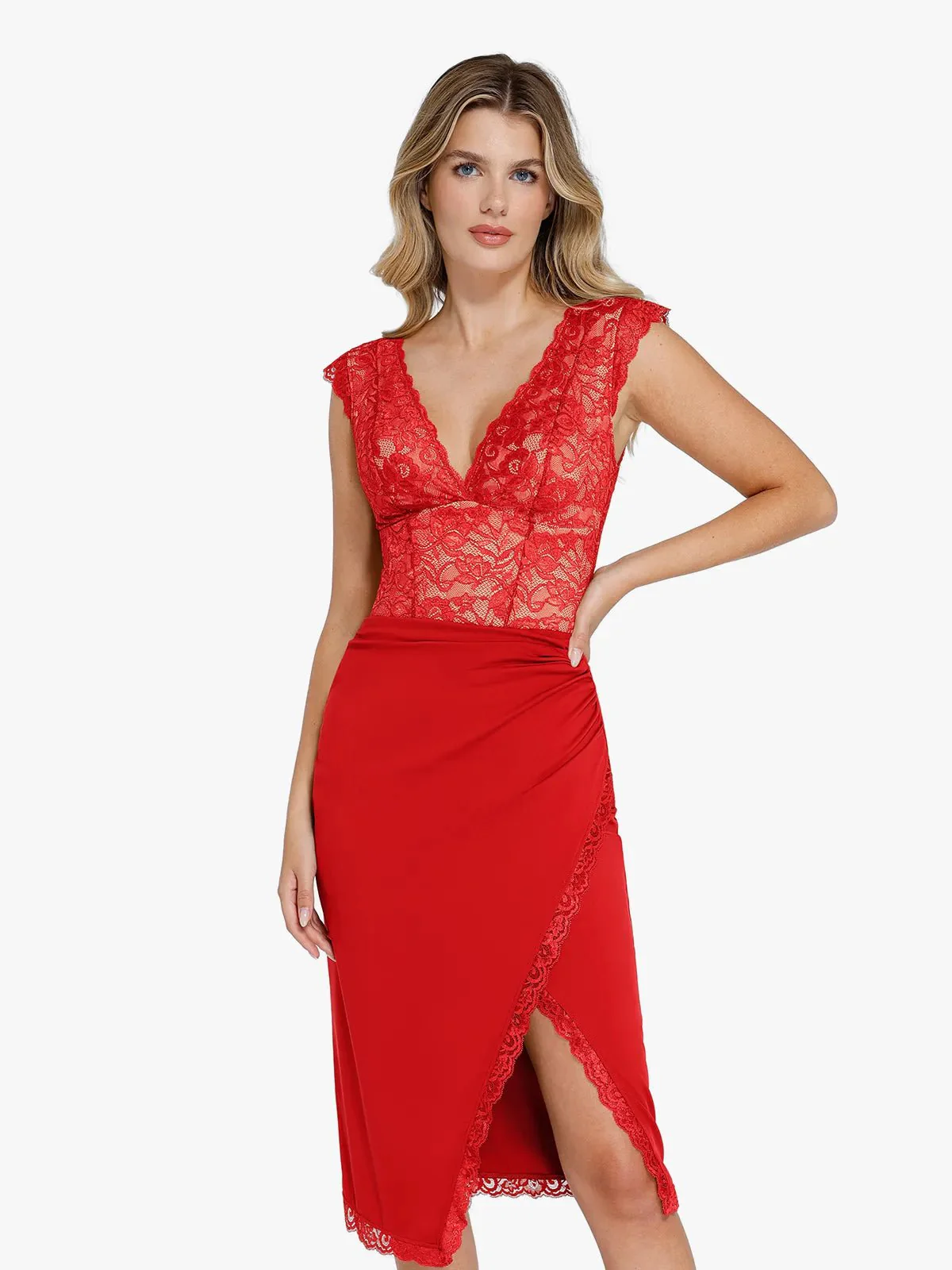 Shapewear Sculpting Lace Bodysuit or Midi Skirt or Shrug - Image 19