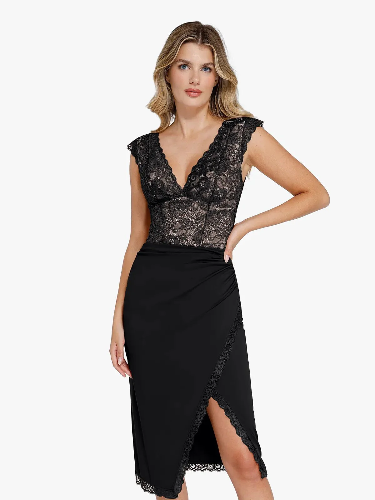 Shapewear Sculpting Lace Bodysuit or Midi Skirt or Shrug - Image 6