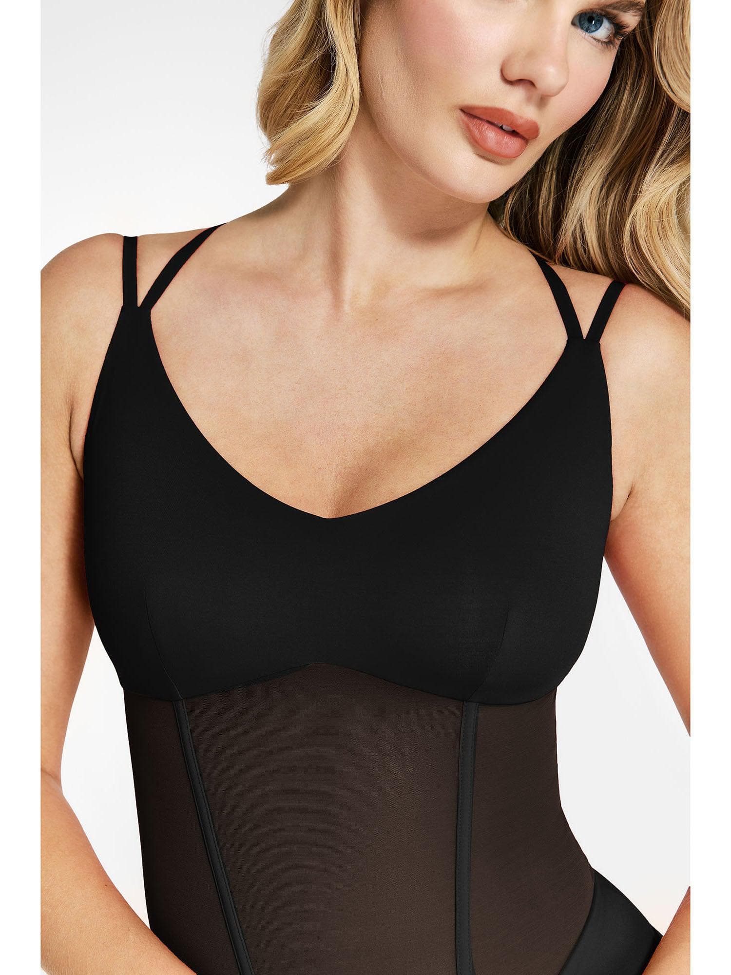 Shapewear Crisscross Back Illusion Mesh Sculpting Bodysuit - Image 11