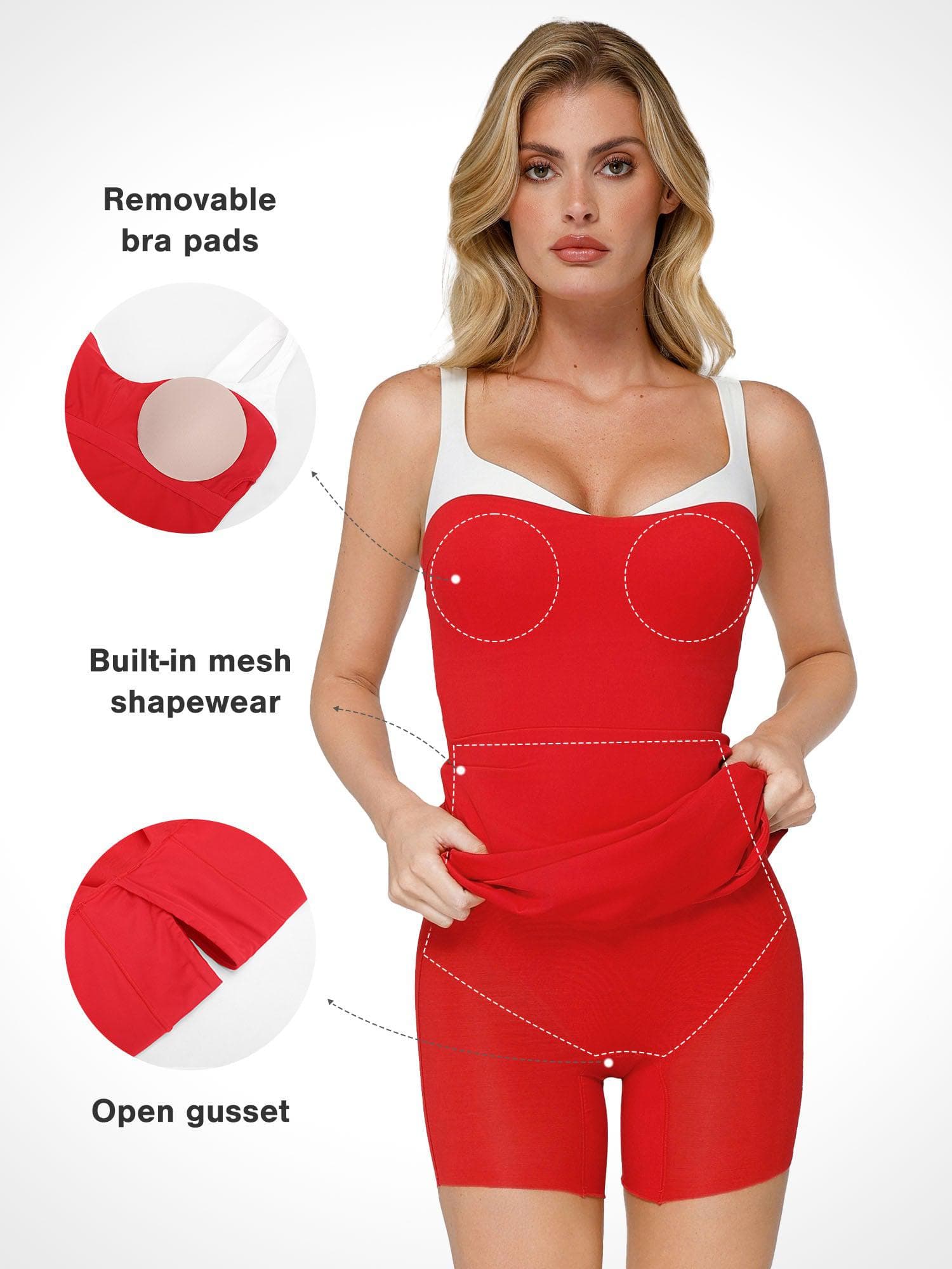 Shapewear Contrast Trim Built-In Sculpting Maxi Dress - Image 8