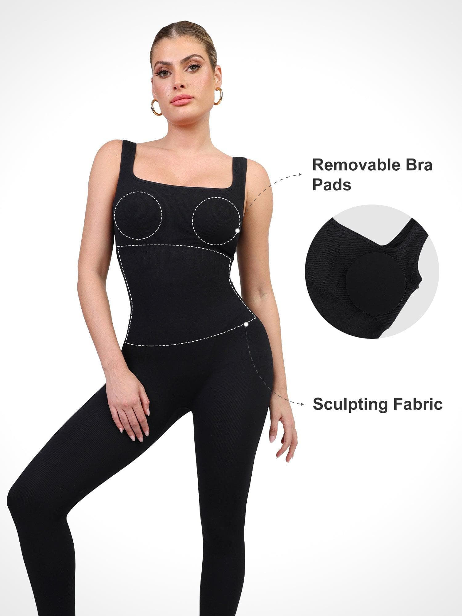 The Shapewear Coverall Sport Seamless Square Neck - Image 12