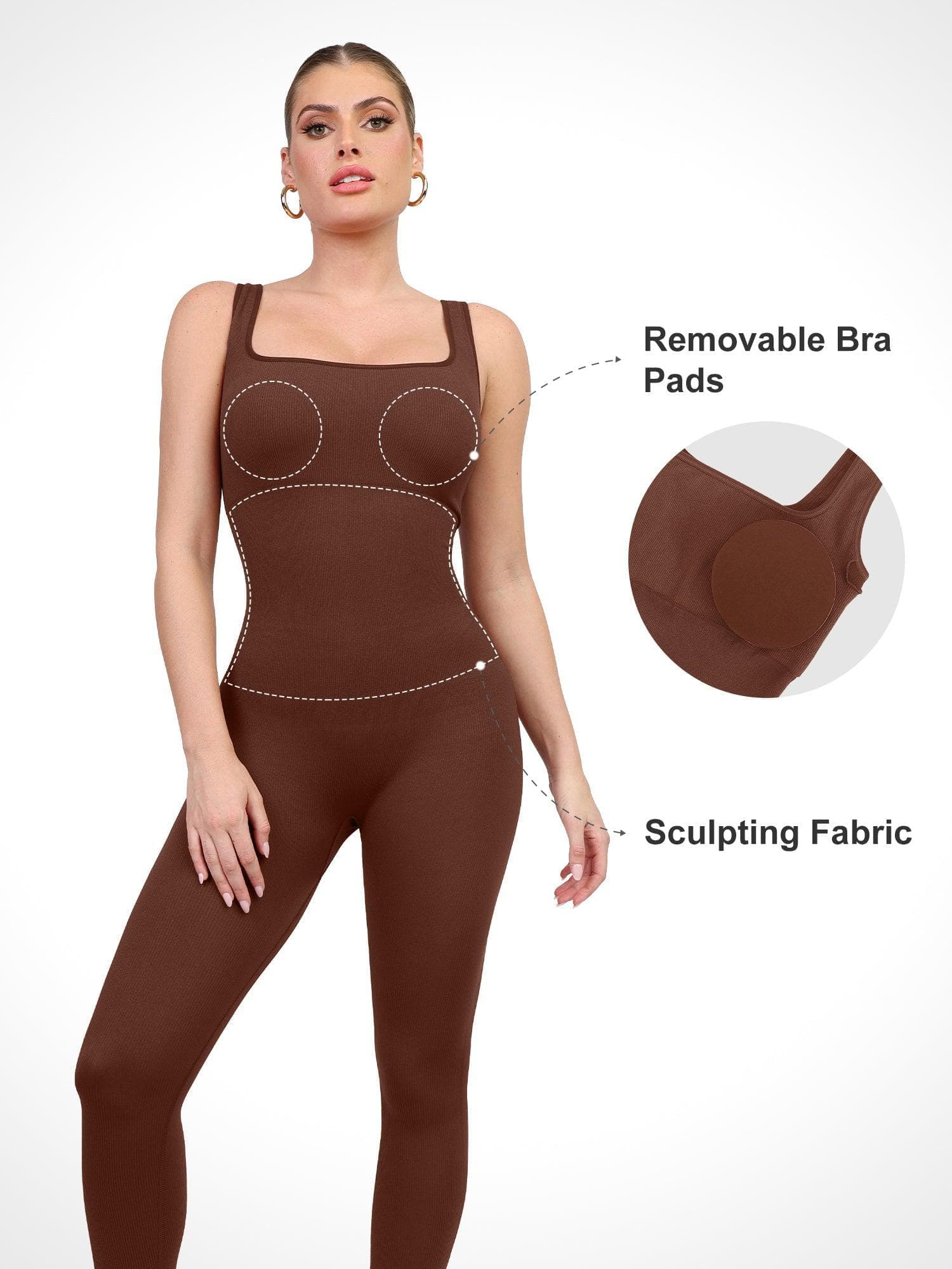 The Shapewear Coverall Sport Seamless Square Neck - Image 2