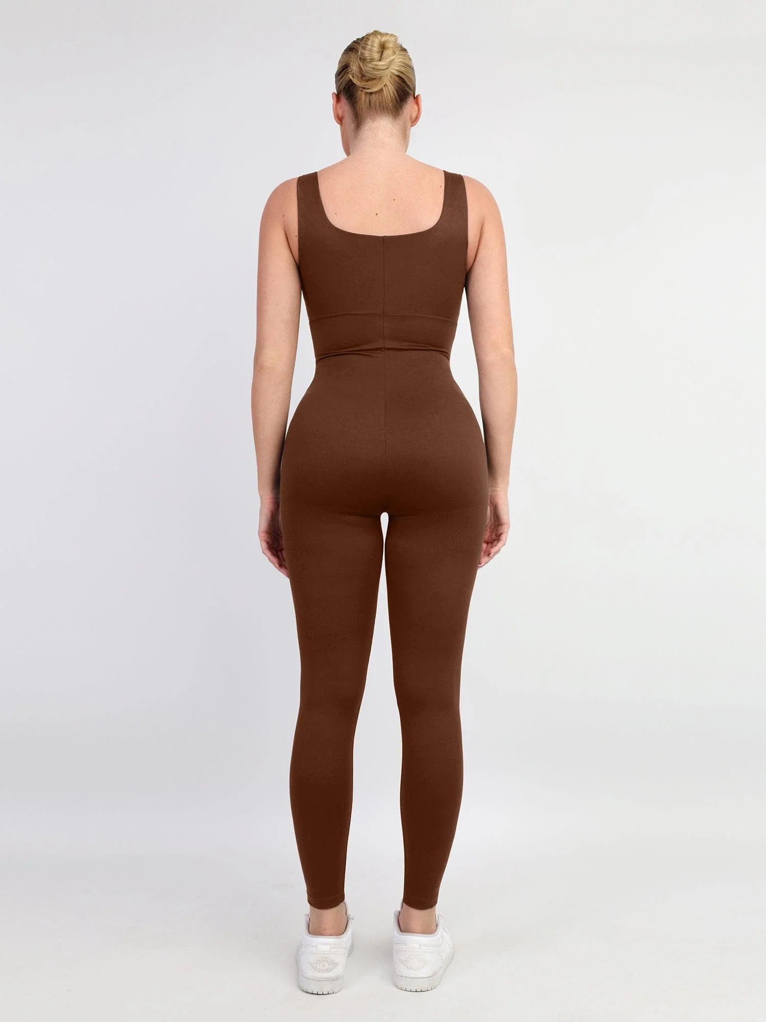 Shapewear Square Neck Thigh Slimming Workout Jumpsuit - Image 18