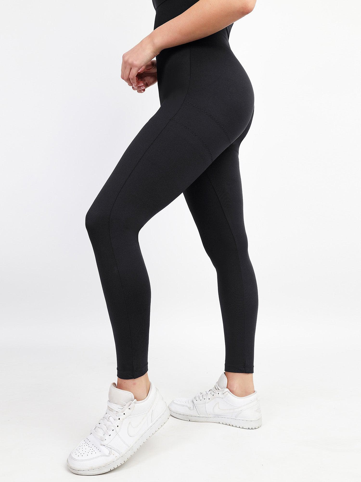 Shapewear Square Neck Thigh Slimming Workout Jumpsuit - Image 11