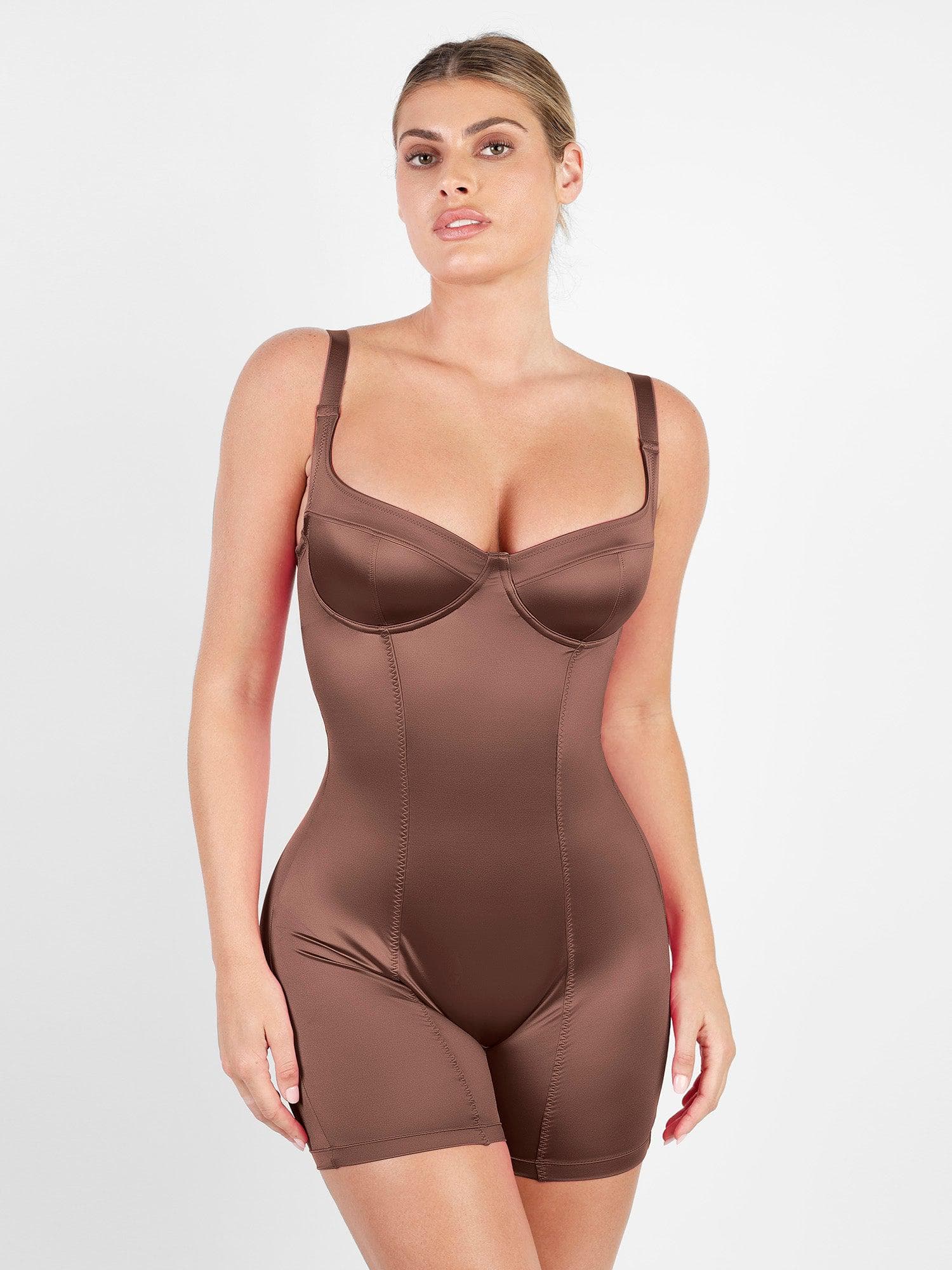 Shapewear Sculpting Shine Mid-Thigh Corset Romper - Image 14