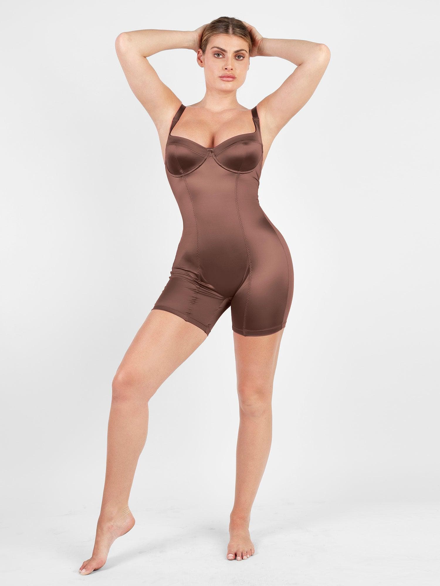 Shapewear Sculpting Shine Mid-Thigh Corset Romper - Image 19