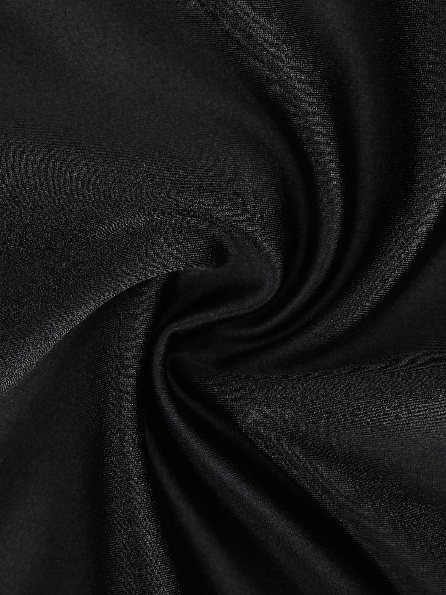 Shapewear Stretch Satin Mock Neck Sculpting Romper - Image 7
