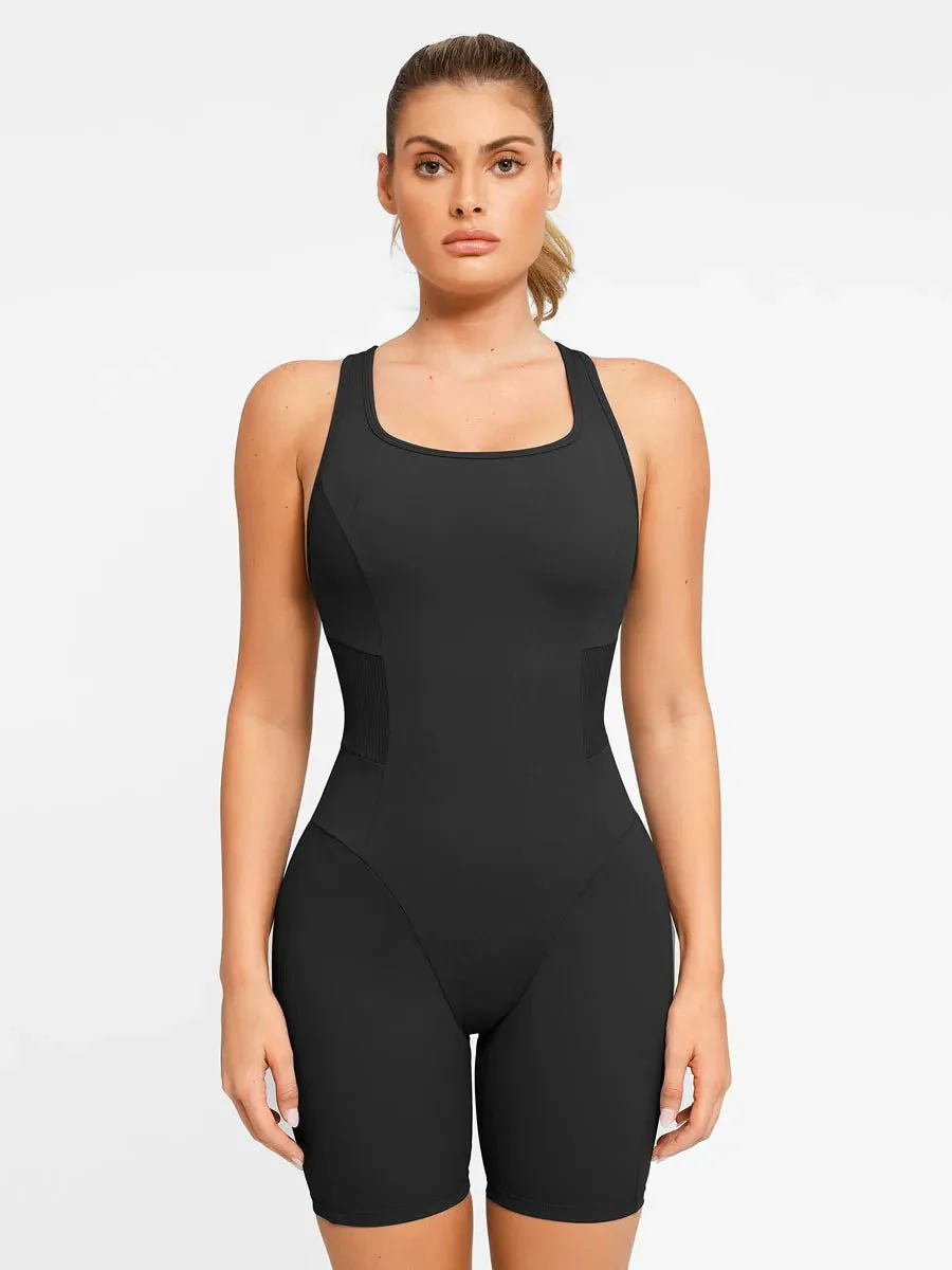 Shapewear Slimming Racerback Romper - Image 12