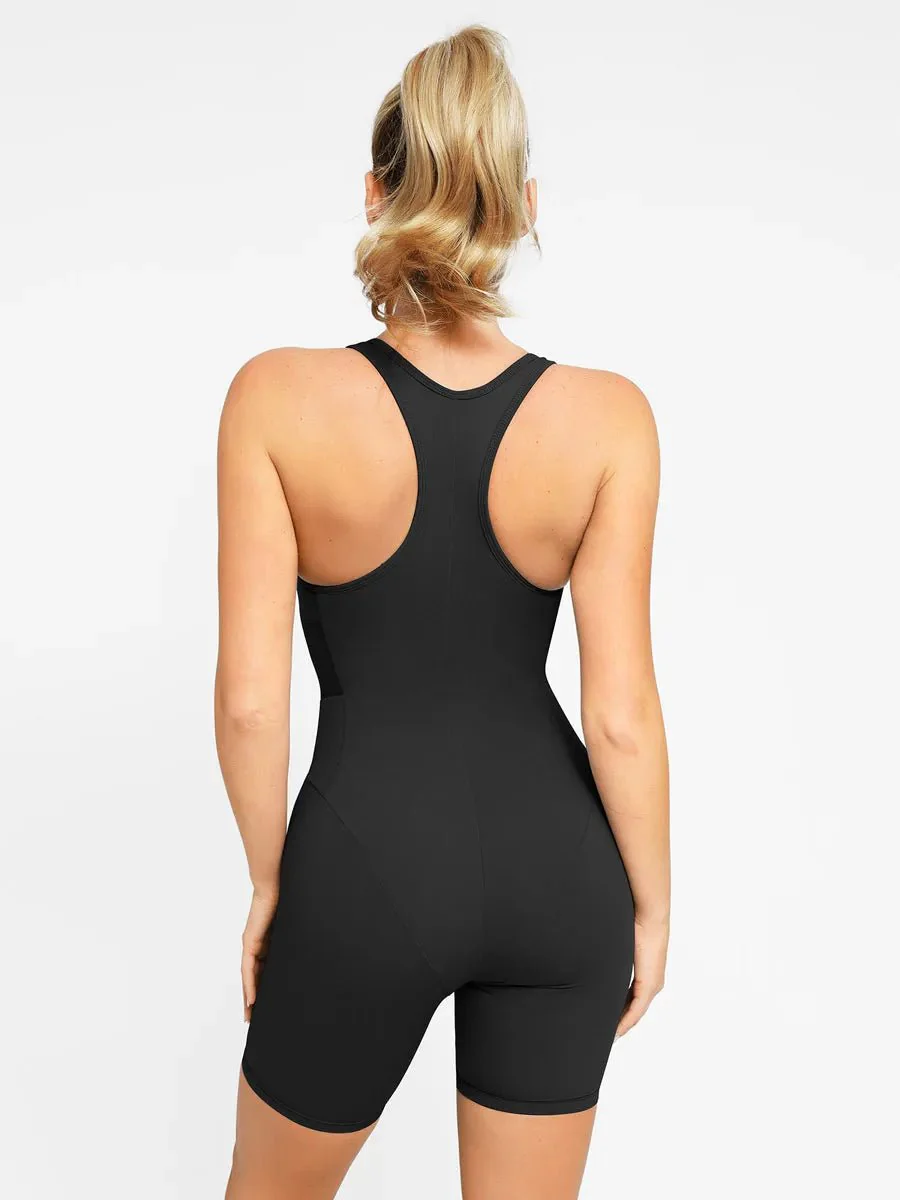 Shapewear Slimming Racerback Romper - Image 15