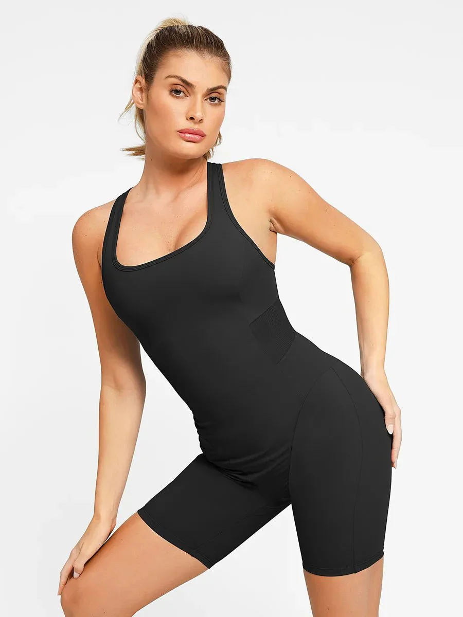 Shapewear Slimming Racerback Romper - Image 16