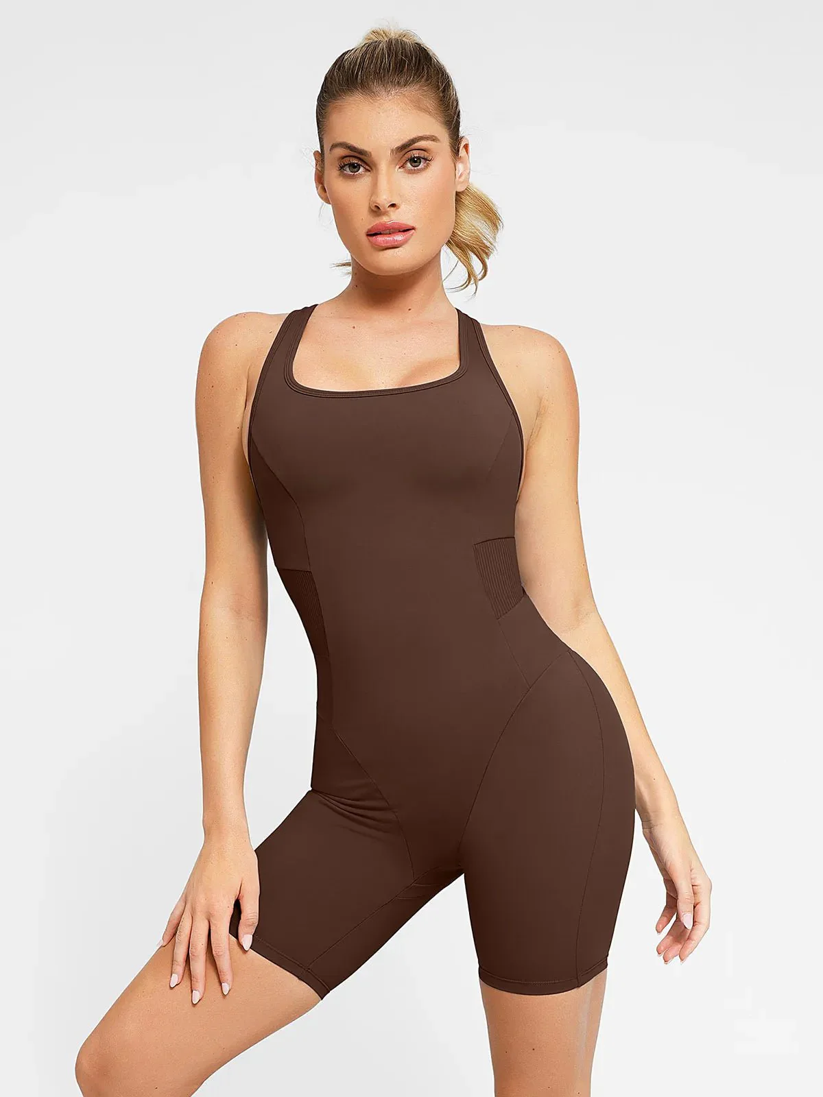 Shapewear Slimming Racerback Romper - Image 27
