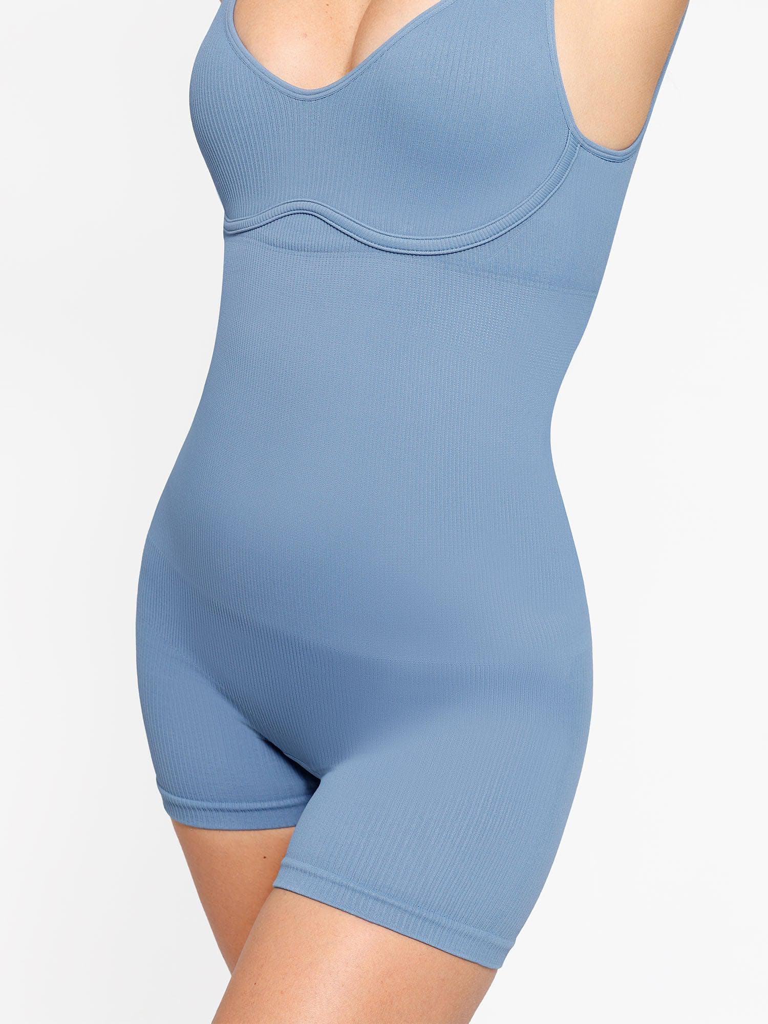 Shapewear Seamless Rib V-Neck Romper - Image 15