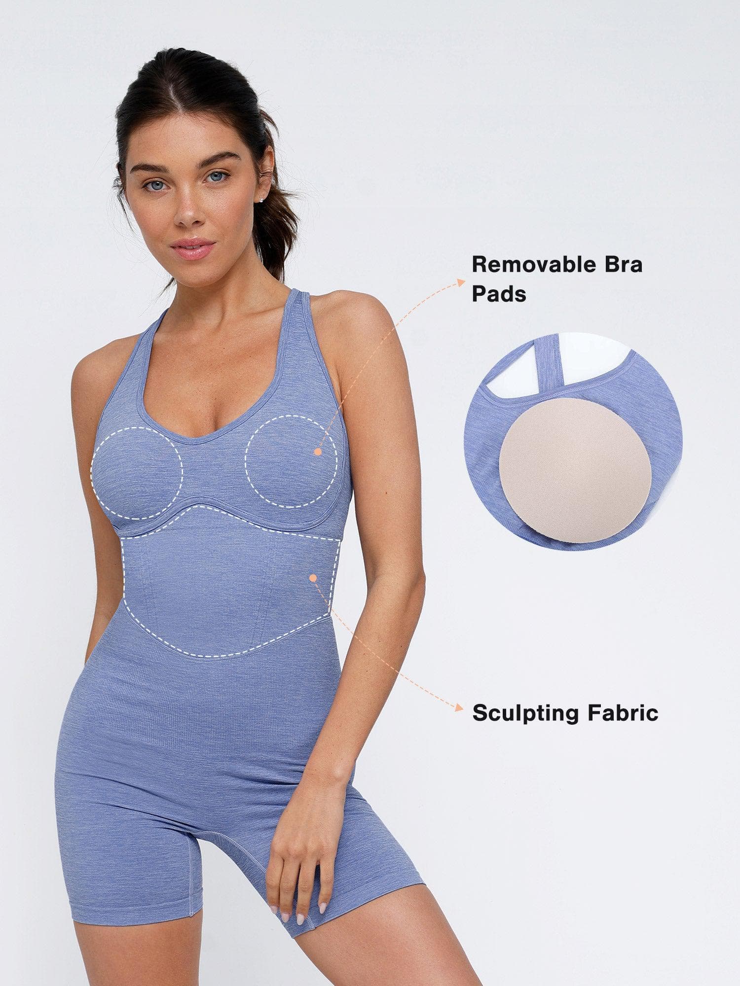 Shapewear Seamless Sport Crossback Romper - Image 15
