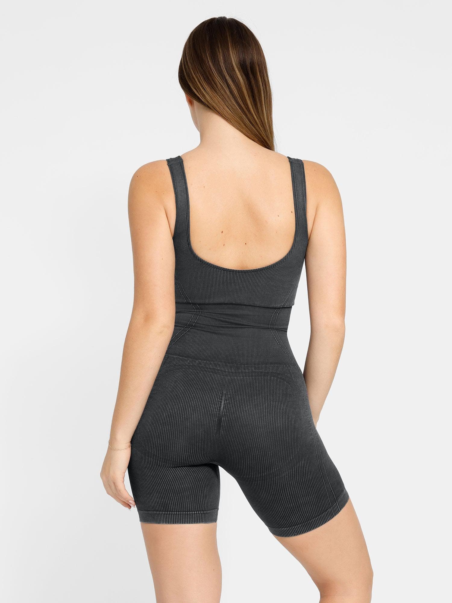 Shapewear Square Neck Tank Romper - Image 9