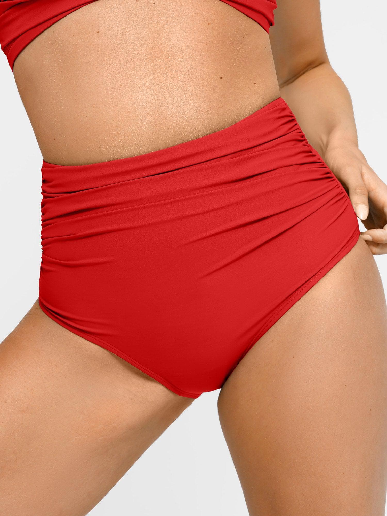 Shapewear Ruched High-Waist Sculpting Bikini Bottom - Image 14