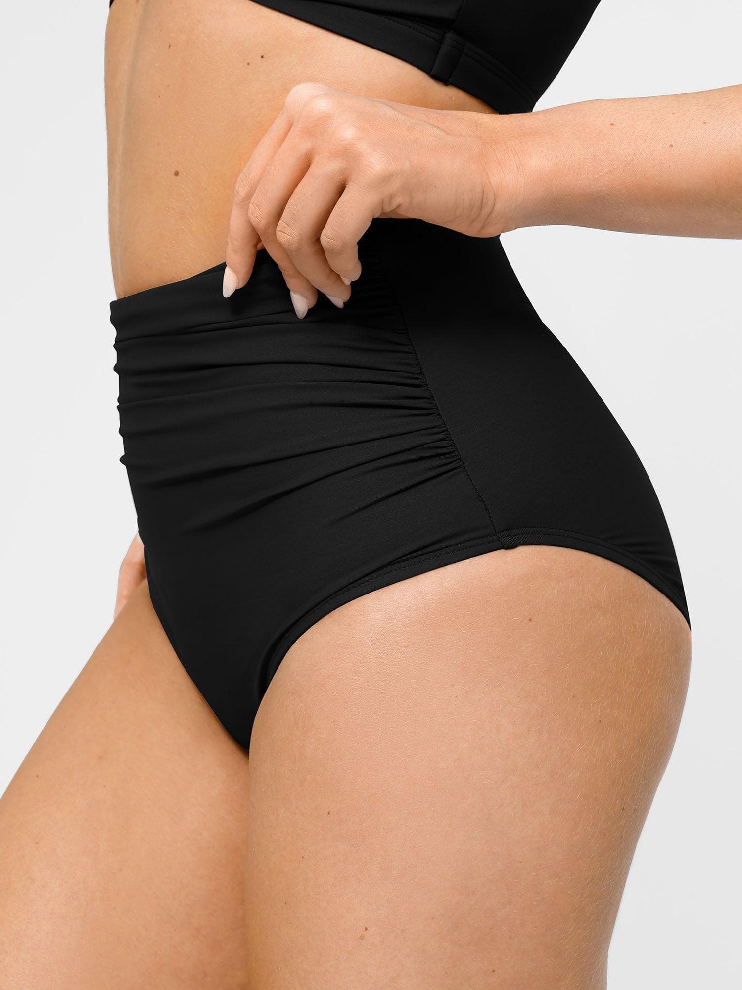Shapewear Ruched High-Waist Sculpting Bikini Bottom - Image 3