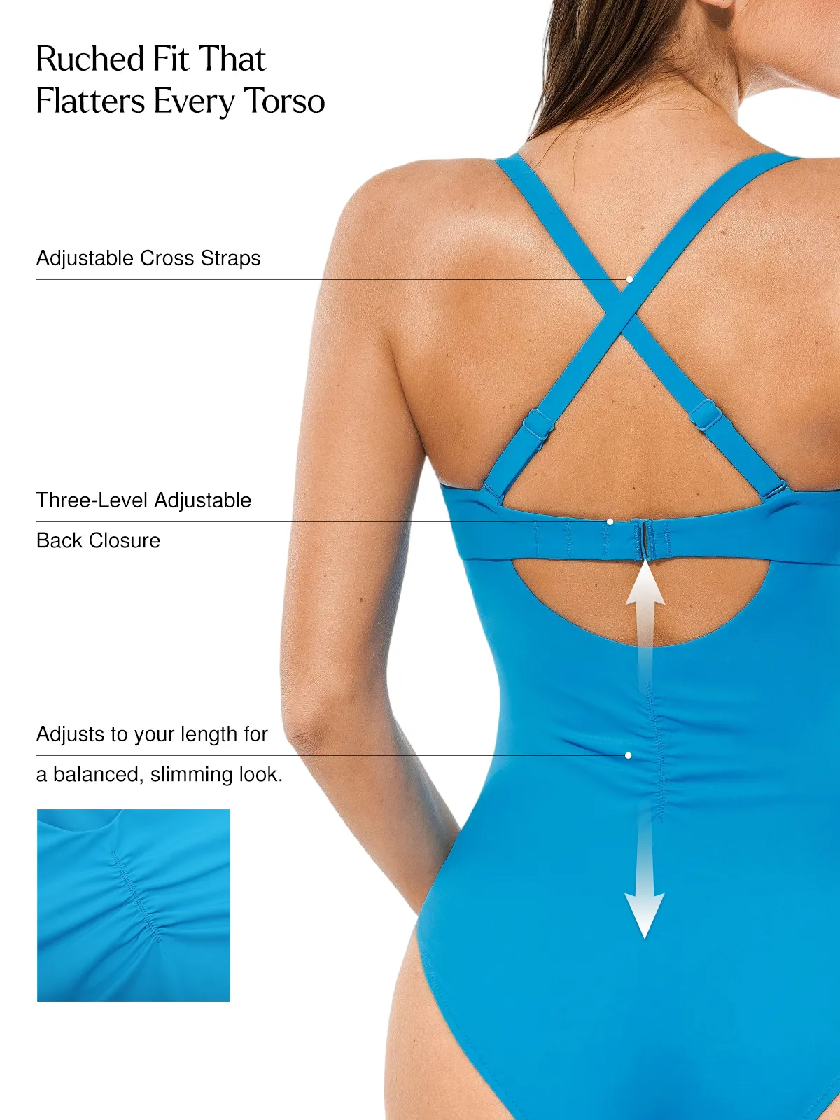 Twist & Shirred Sculpting One-Piece with Removable Straps - Image 20